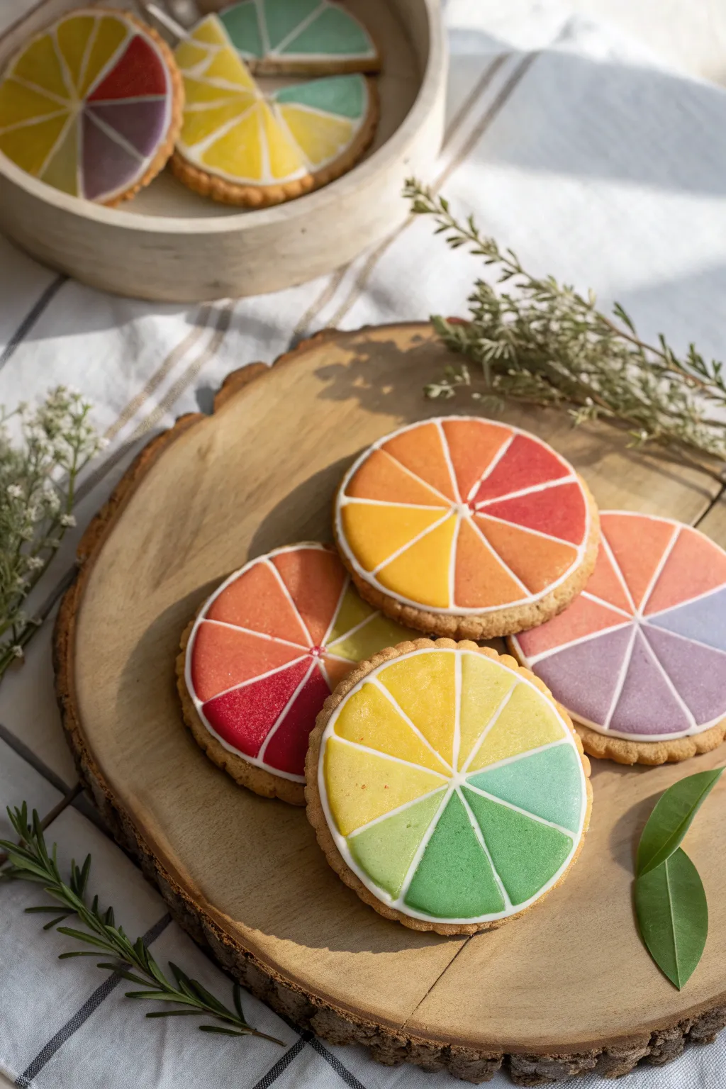Discover the artistry of taste with these delightful edible color wheels!