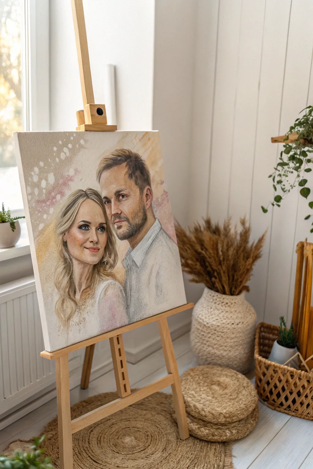 Capture the essence of your love with personalized abstract portraits, blending simplicity and artistry.