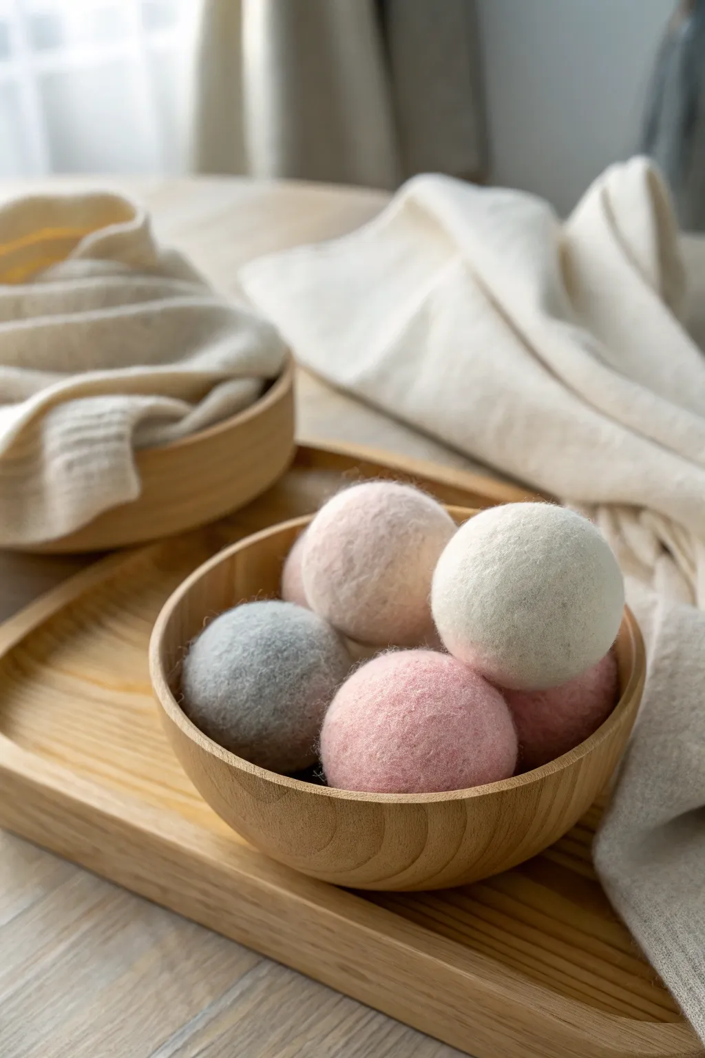 Elevate your laundry routine with handcrafted felted wool dryer balls – where sustainability meets Scandinavian simplicity.
