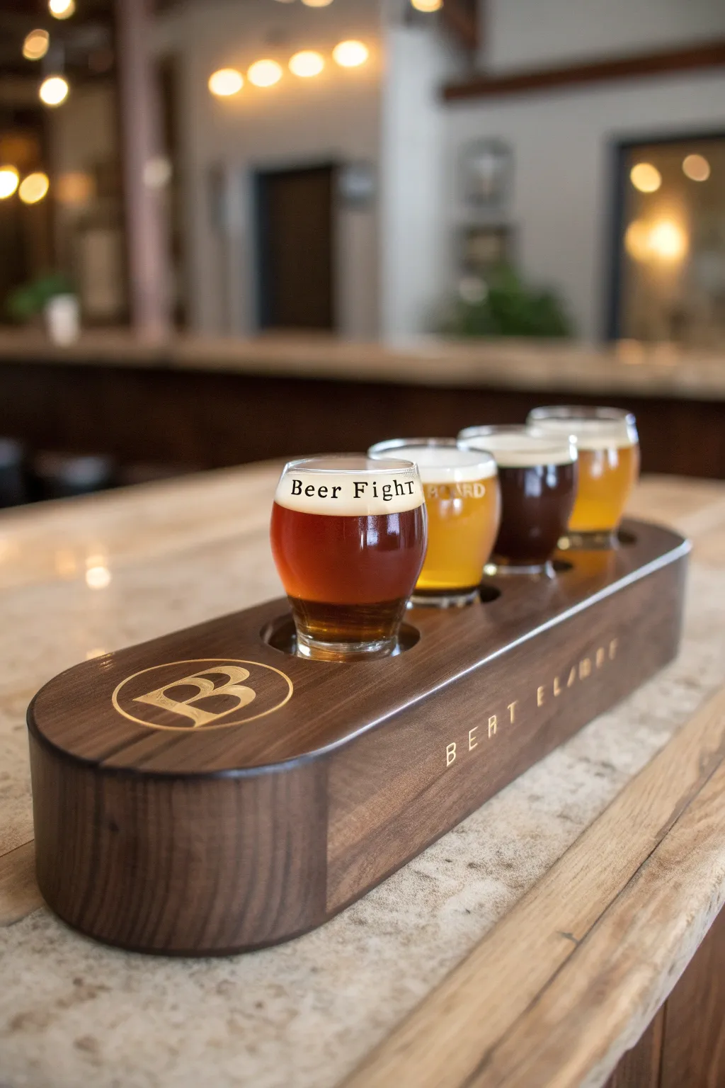 Add a personal touch to your beer tasting experience with custom engraved flight boards – the perfect blend of style and sentiment.
