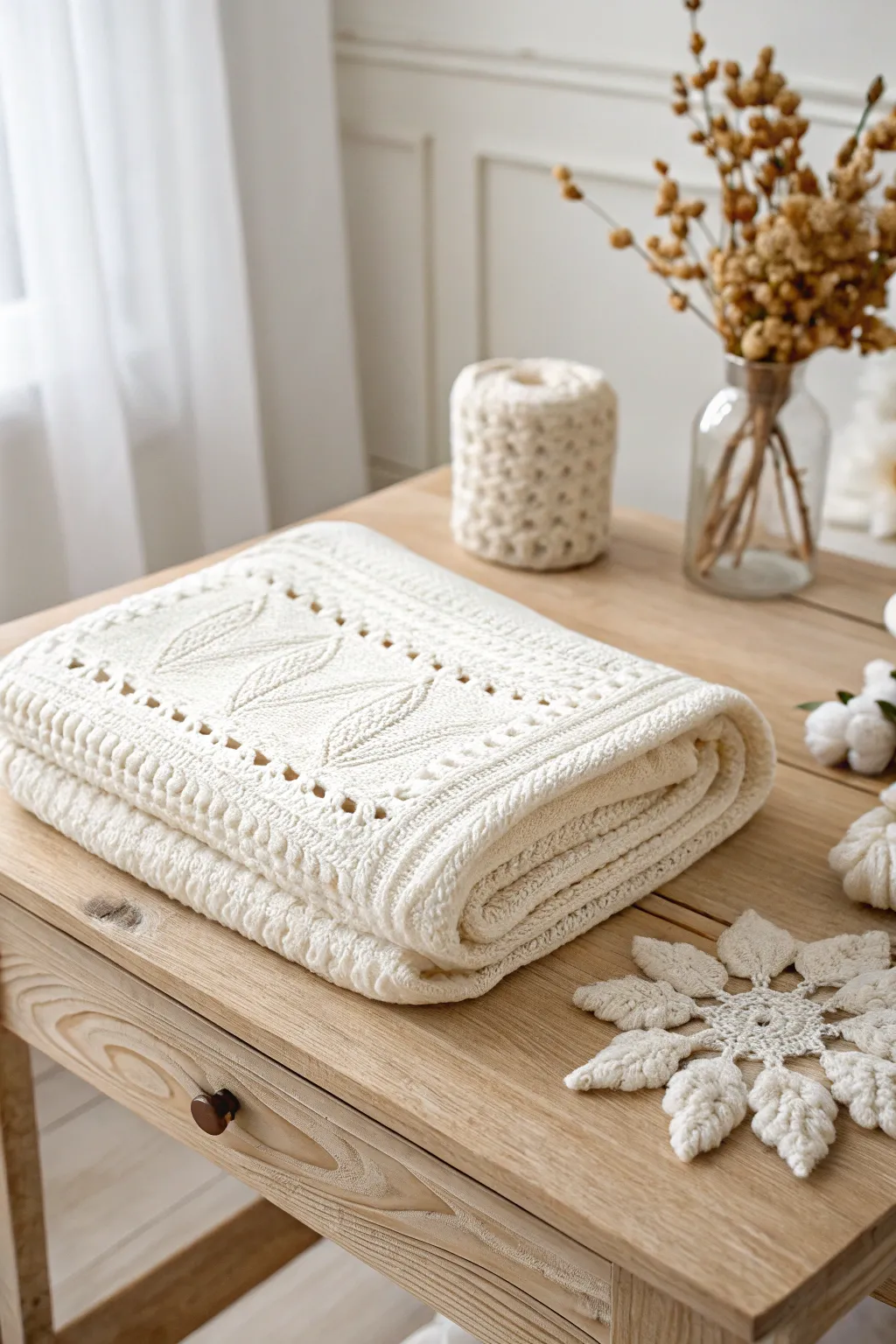 Embrace the natural softness and simplicity of cotton yarn for your little one's comfort.