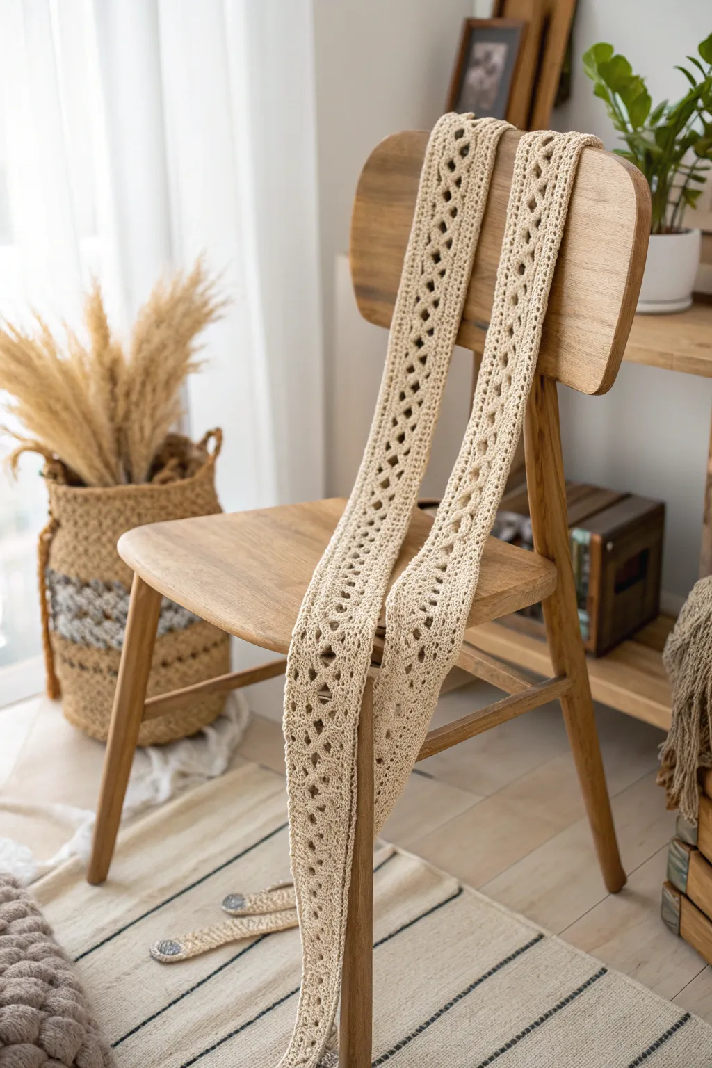 Handcrafted elegance: crochet suspenders that redefine style.