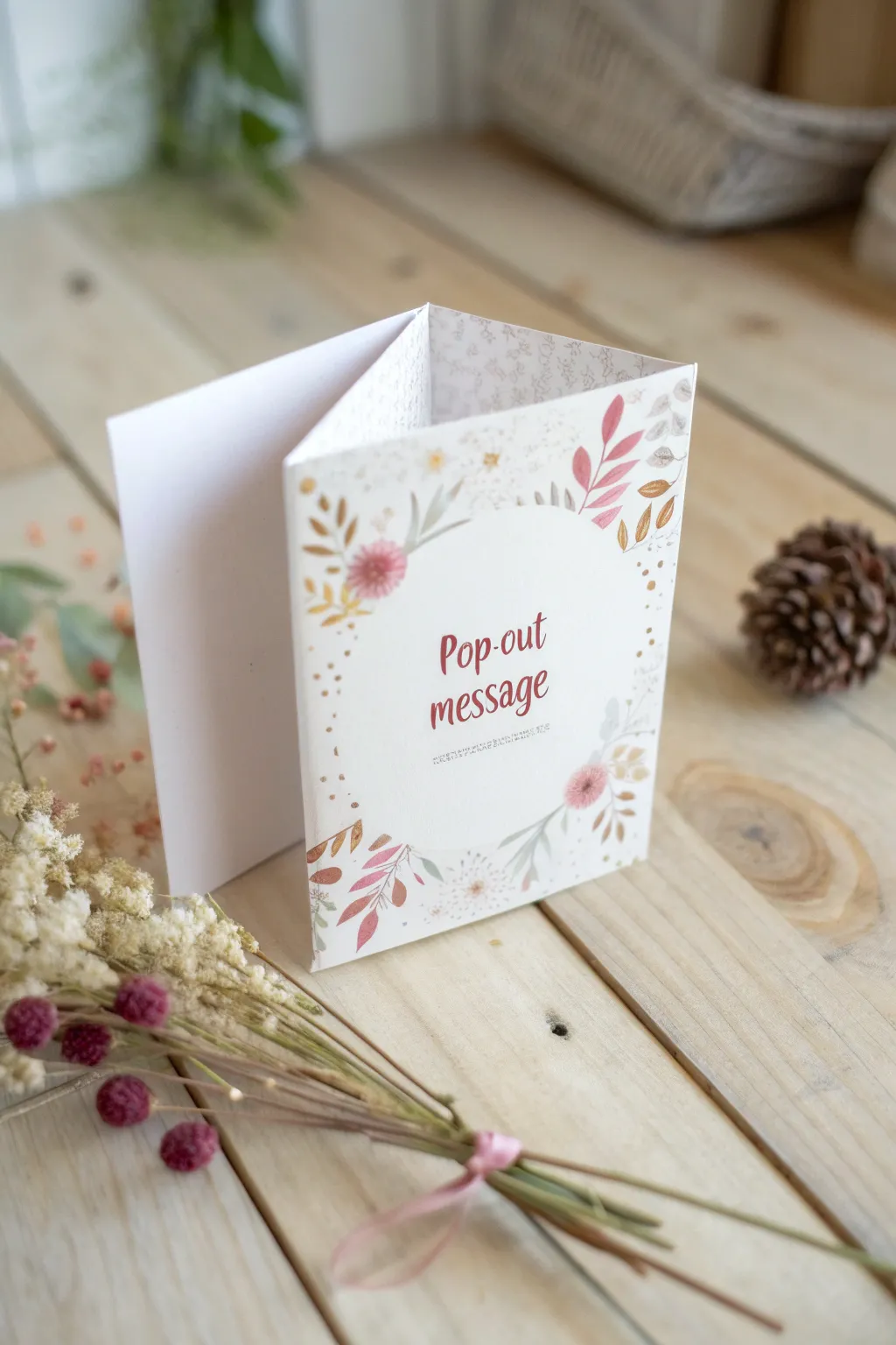 Unveil the joy of a pop-out surprise with this handcrafted birthday card, where simplicity meets whimsy.