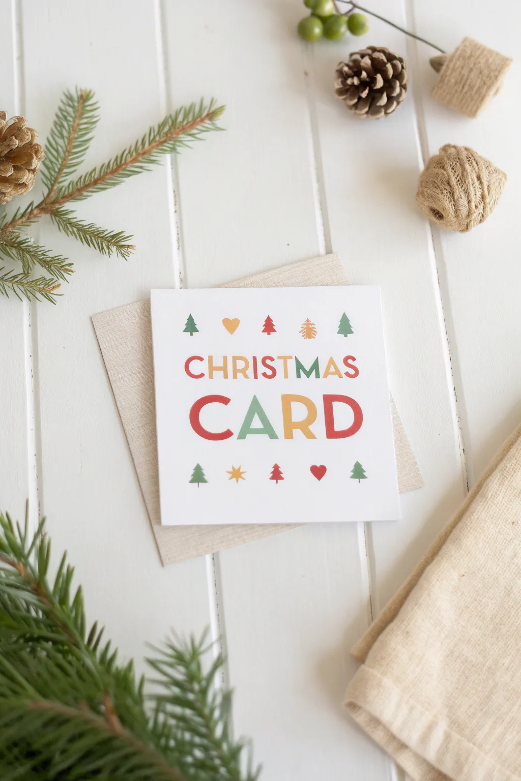 Let your holiday greetings shine with bold typography and minimalist charm.