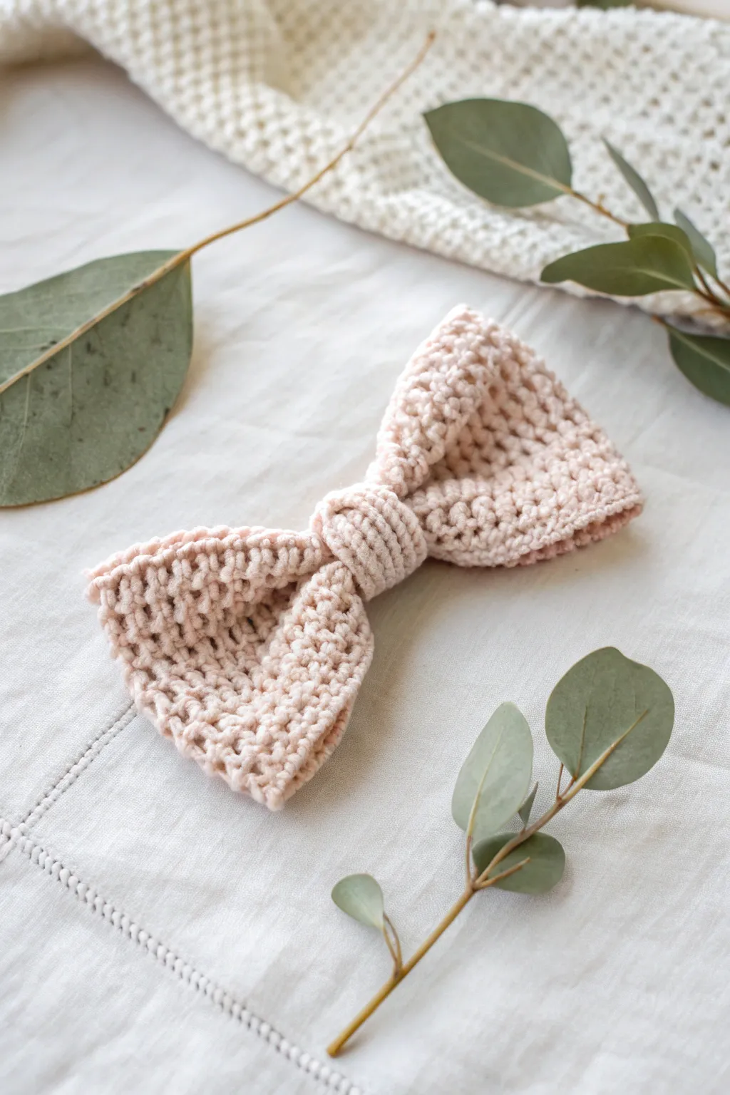 Add a touch of charm with these beautifully crafted crochet bows.