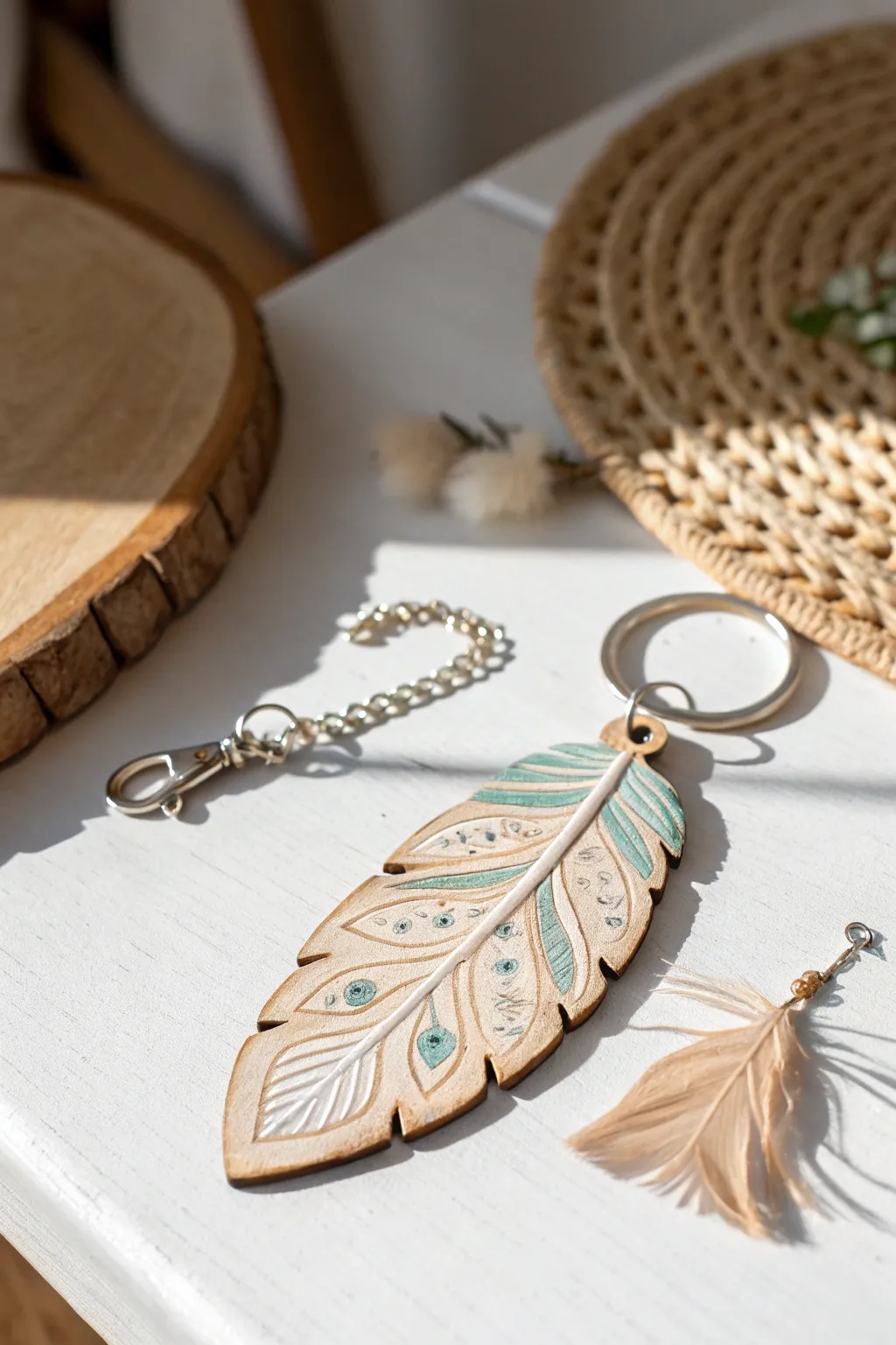 Add a personal touch to your keys with these charming custom wooden keychains, perfect for the minimalist at heart.