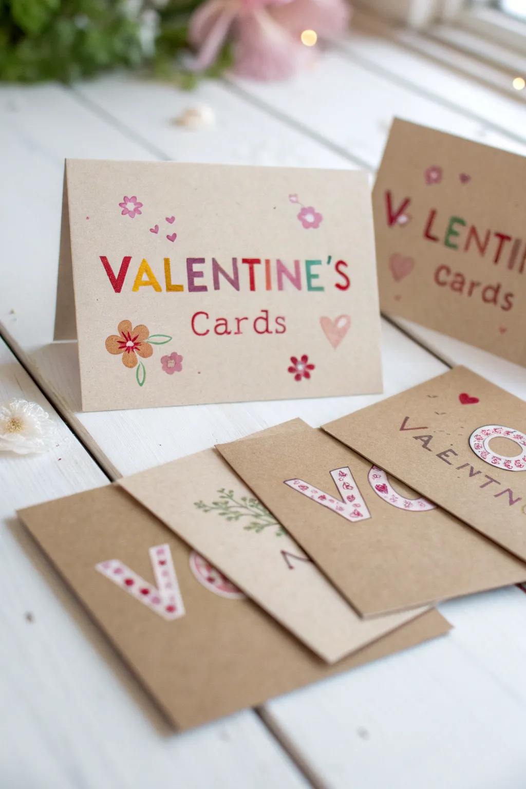 Celebrate friendship with these charming handcrafted Valentine’s cards – where playful fonts meet minimalist elegance.