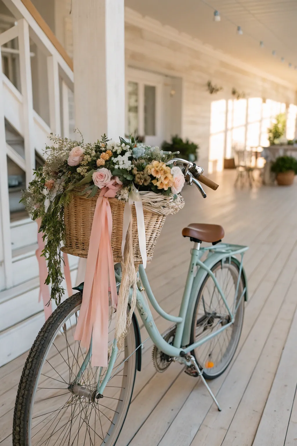 Add a touch of Garland Glamour to your ride with this charming DIY basket decoration, perfect for the minimalist boho soul. 🌿🚲