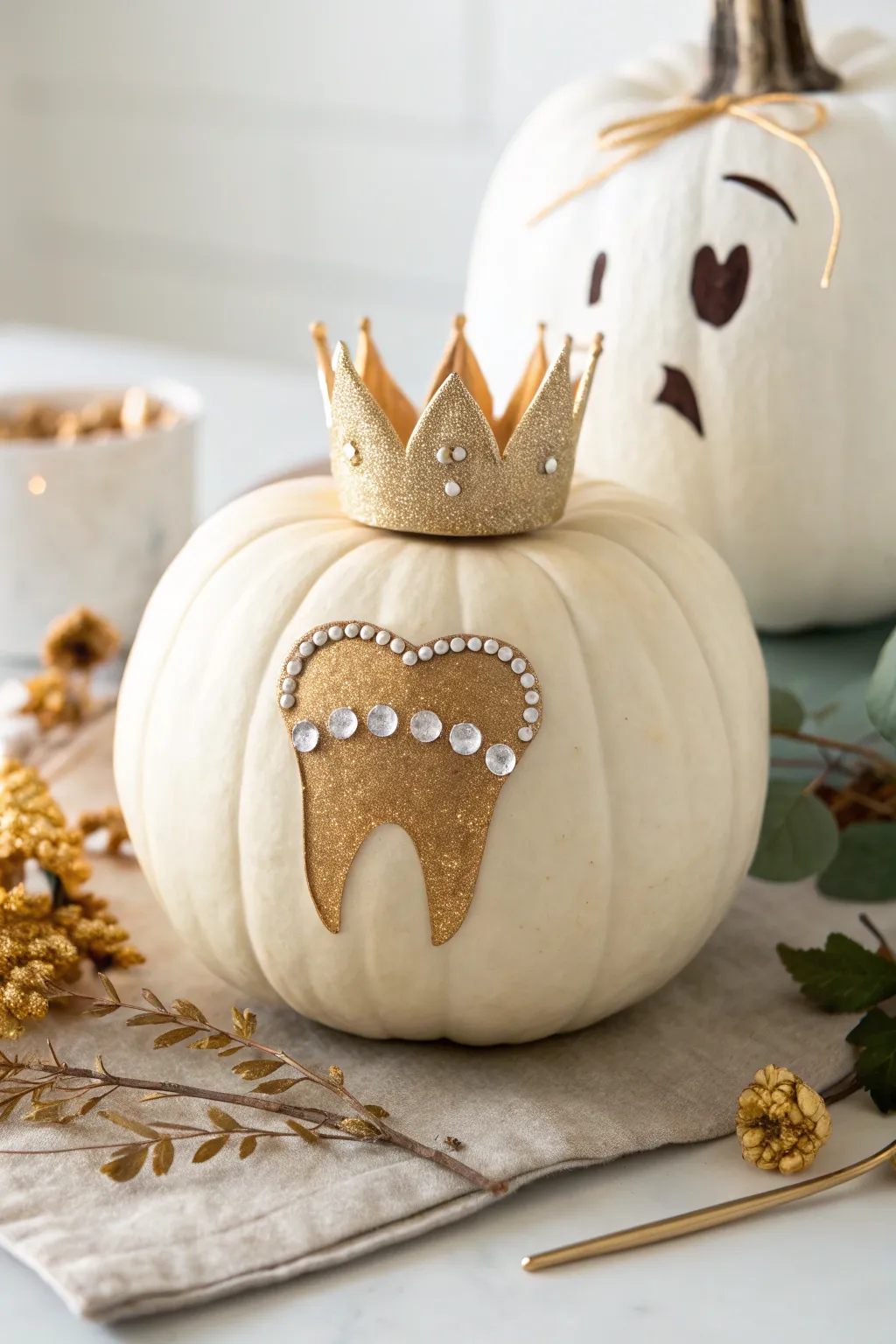 Elevate your pumpkin carving with a touch of elegance. 🎃👑 #MinimalistHalloween #CraftedElegance