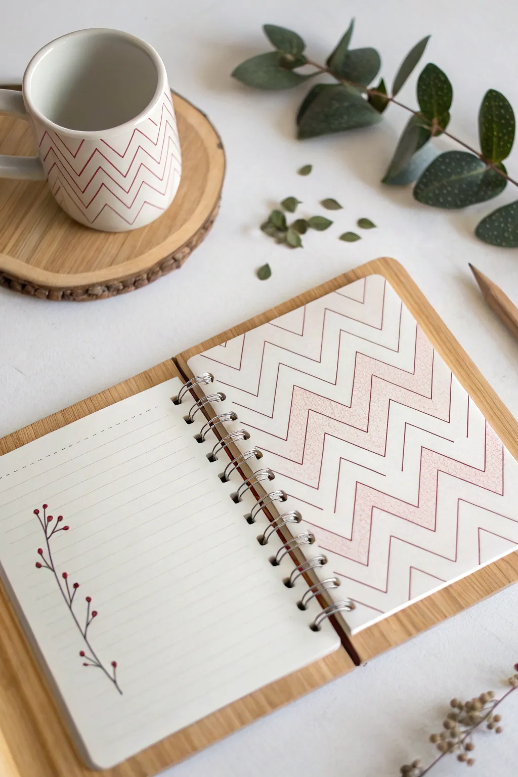 Elevate your notes with the timeless elegance of chevron lines. A perfect balance of simplicity and style.