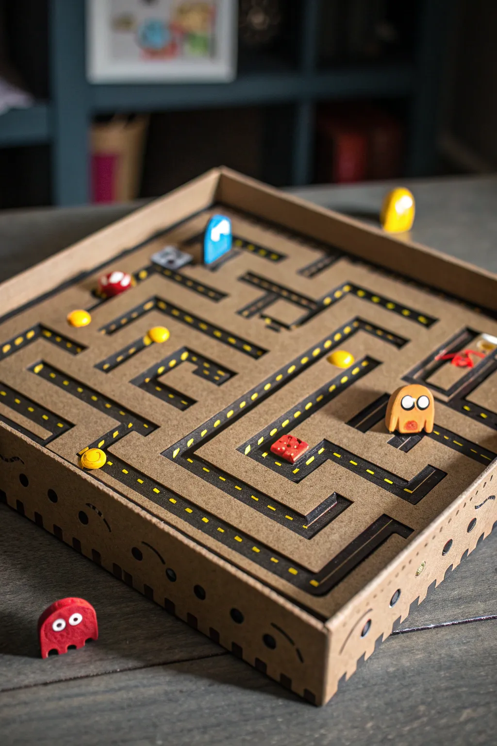 Relive the arcade magic with a handcrafted cardboard Pac-Man maze—nostalgia meets creativity.