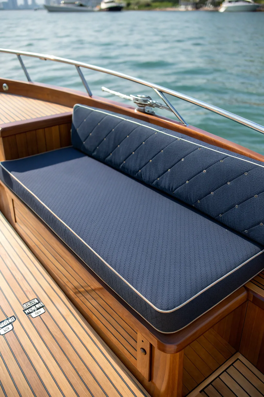 Elevate your boat's style and comfort with weatherproof fabric covers—where durability meets elegance.