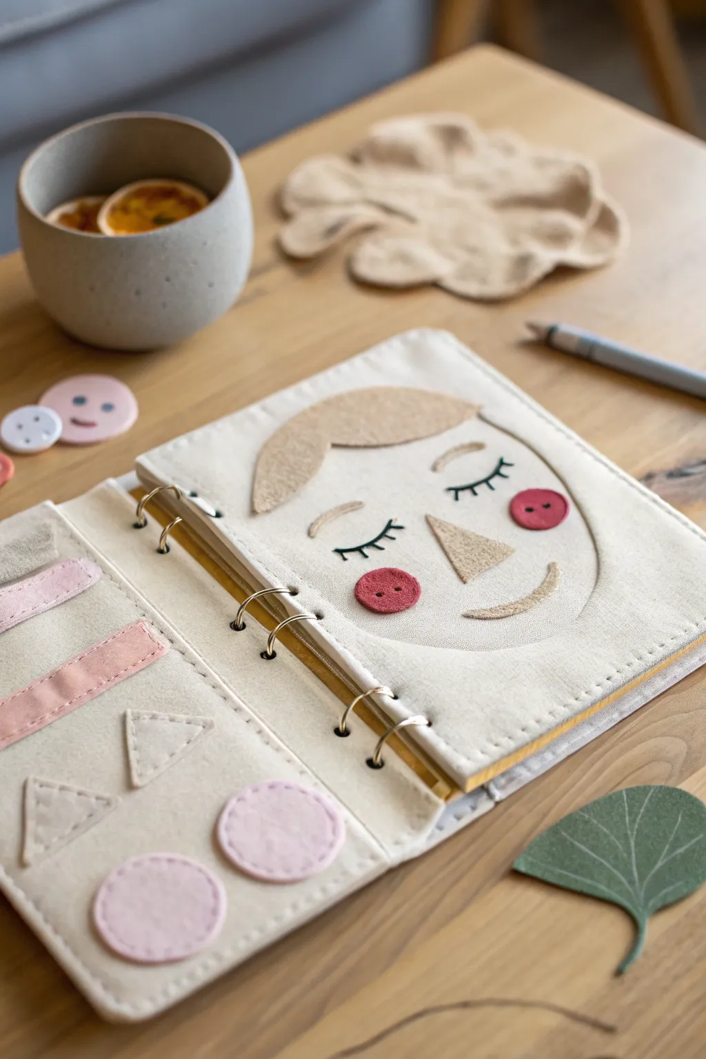 Craft silly faces with this delightful DIY busy book page, perfect for endless fun and creativity!