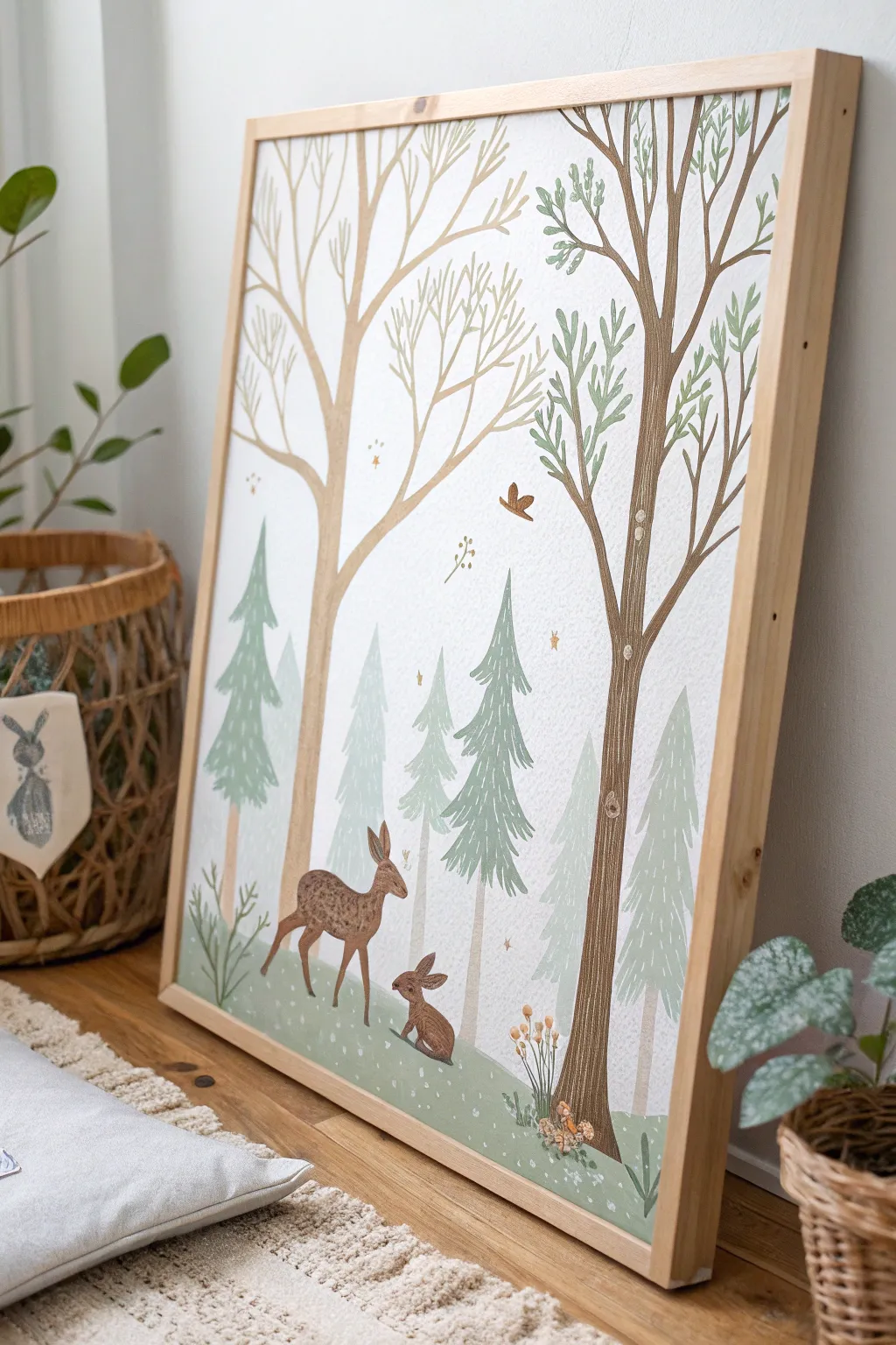 Transform your baby's room into a magical fairytale forest with this enchanting DIY canvas painting idea.
