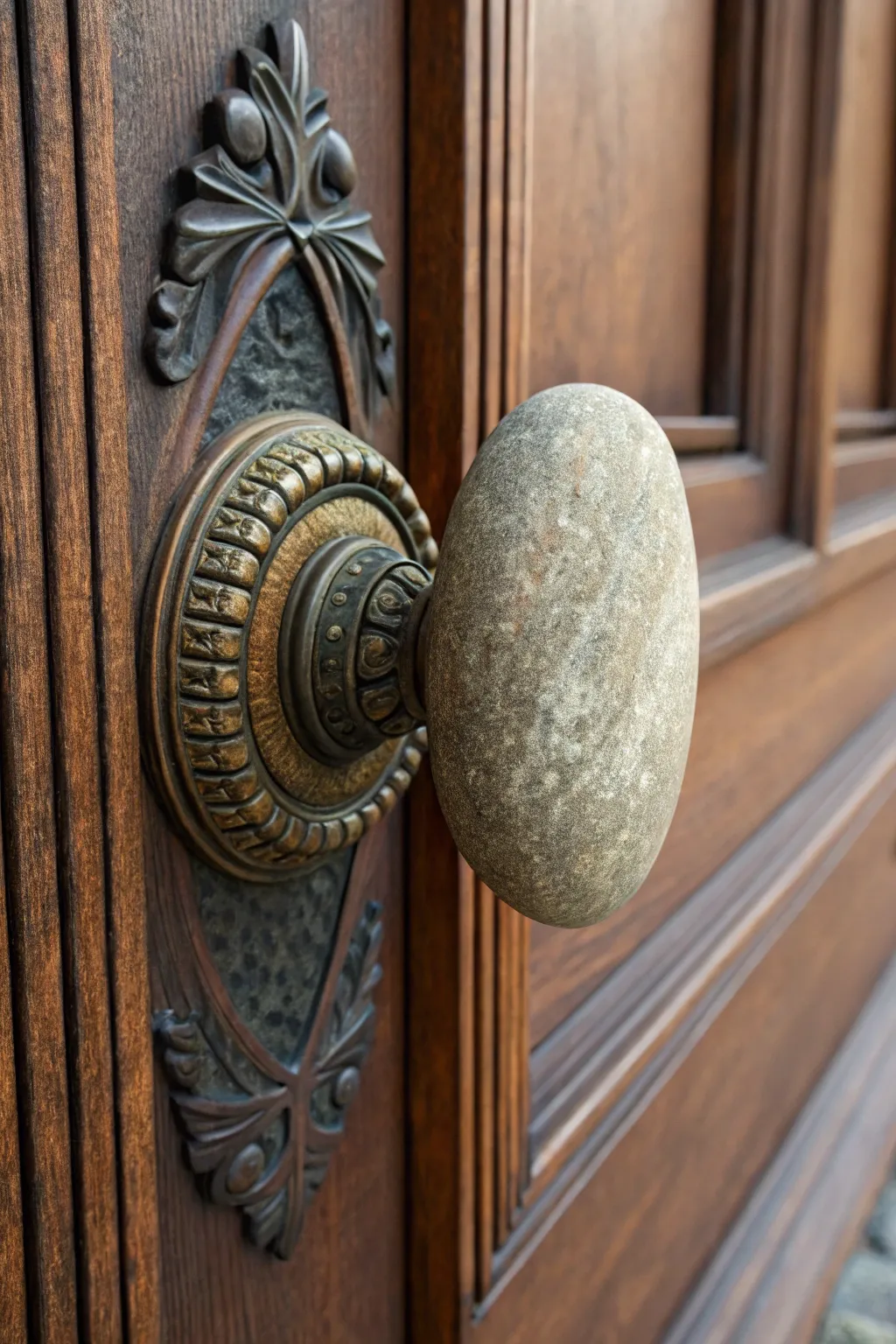 Elevate your space with the timeless beauty of a natural stone door handle.