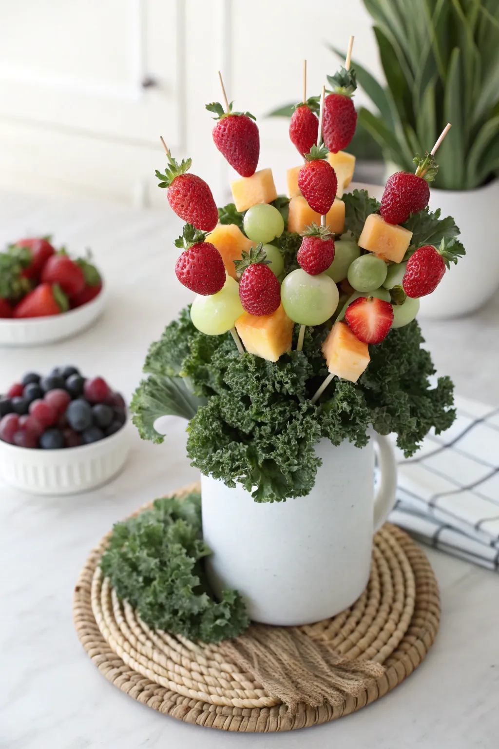 Elevate your table with this elegant edible bouquet—where nature's beauty meets minimalist design.