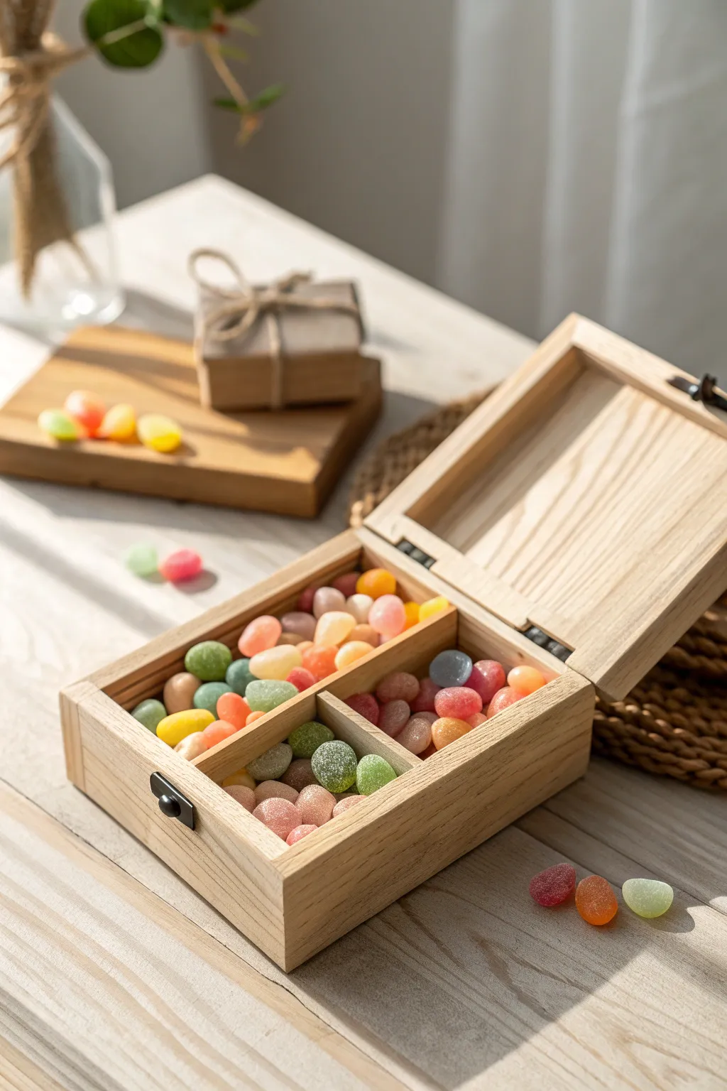 Take a sweet trip down memory lane with a minimalist retro candy box, perfect for a nostalgic 30th birthday surprise!