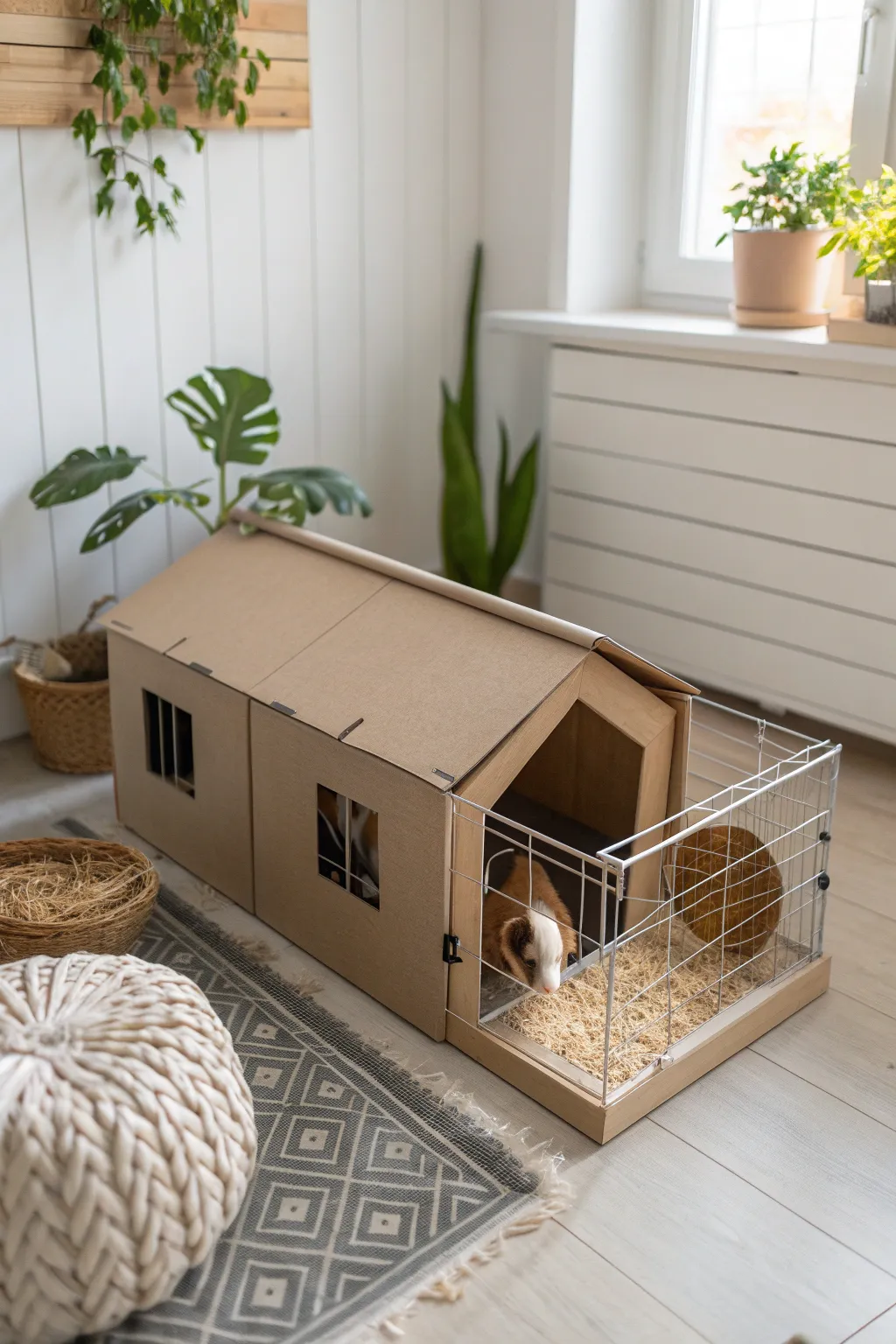 Crafted with care: A sustainable haven for your furry friends, blending creativity with eco-conscious living.