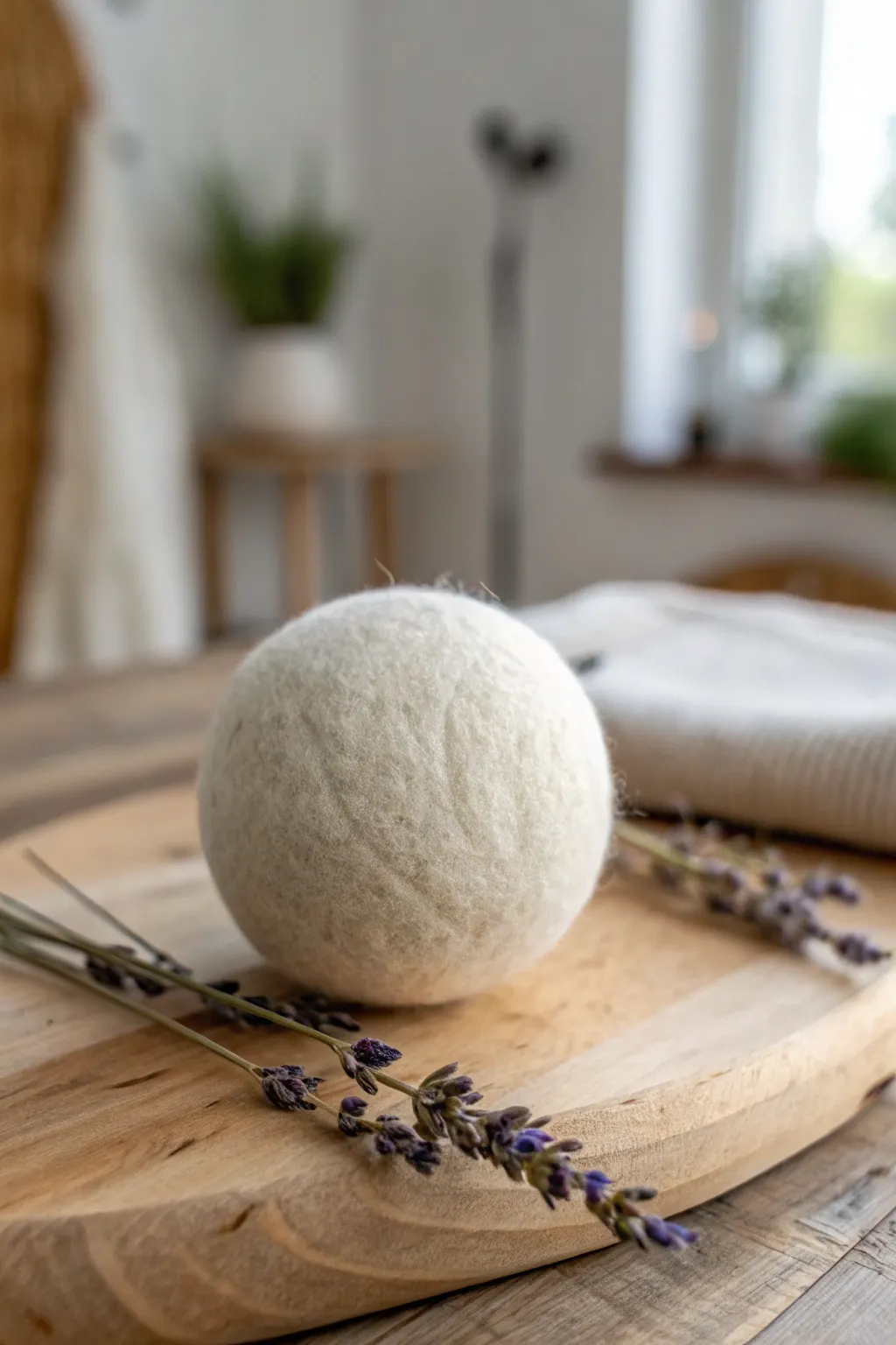 Eco-friendly elegance: Create your own felted wool dryer balls for a sustainable touch to your laundry routine.