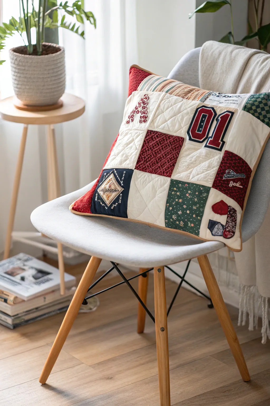 Craft memories into comfort with quilted cushions – where every fabric tells a story. 🌿✨ #DIYKeepsakes #ScandiBoho
