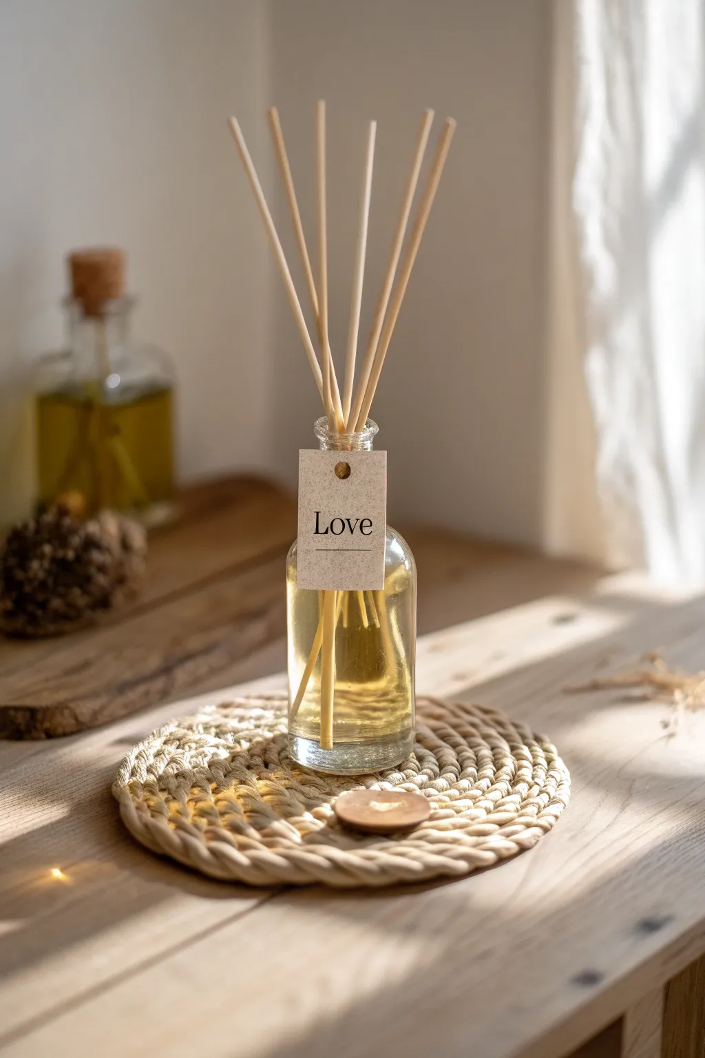 Elevate Mom's space with a DIY reed diffuser, the perfect blend of simplicity and elegance.