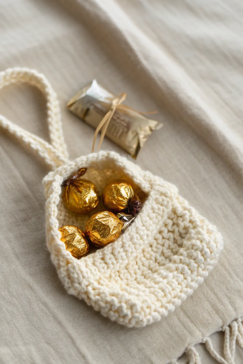A pocketful of sweet nostalgia - a little girl's charming nod to grandma's timeless treats.