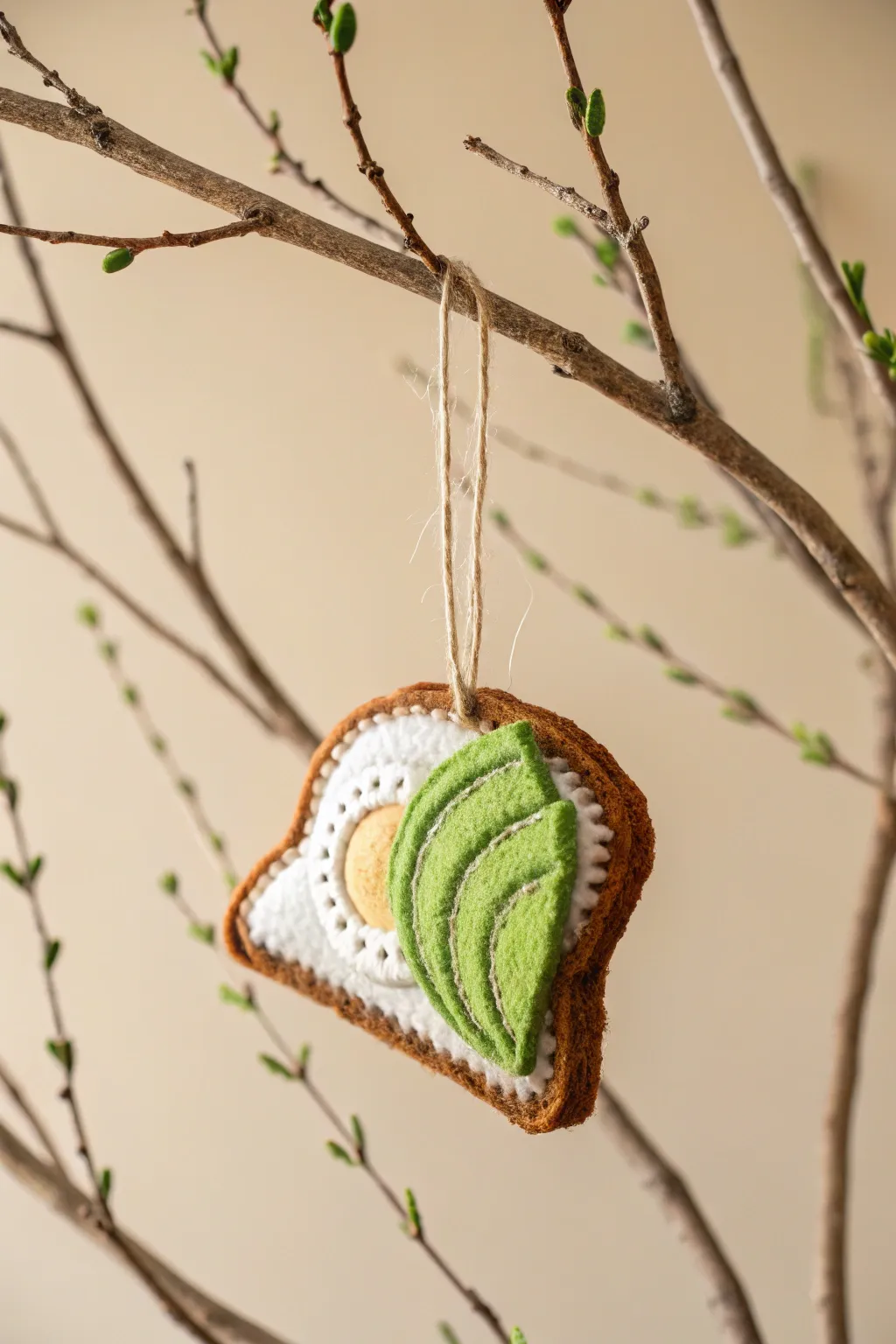 Add a touch of brunch whimsy to your decor with this charming avocado toast ornament.