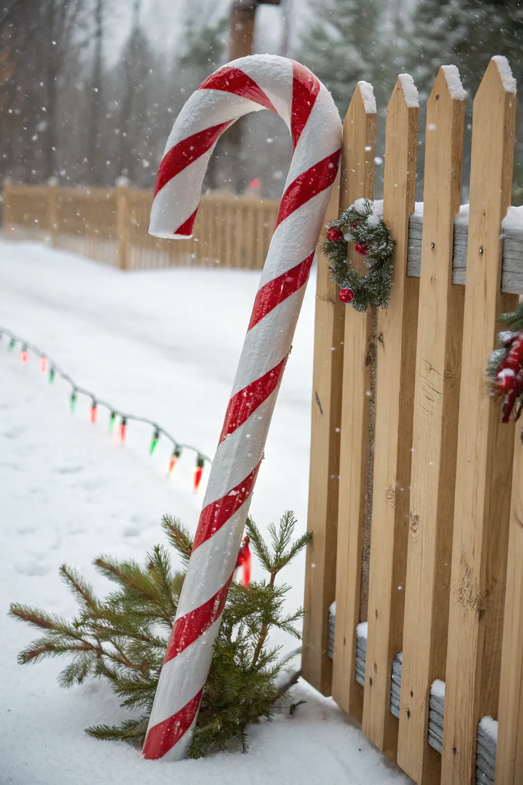 Add a touch of playful elegance to your holiday season with DIY giant candy canes!