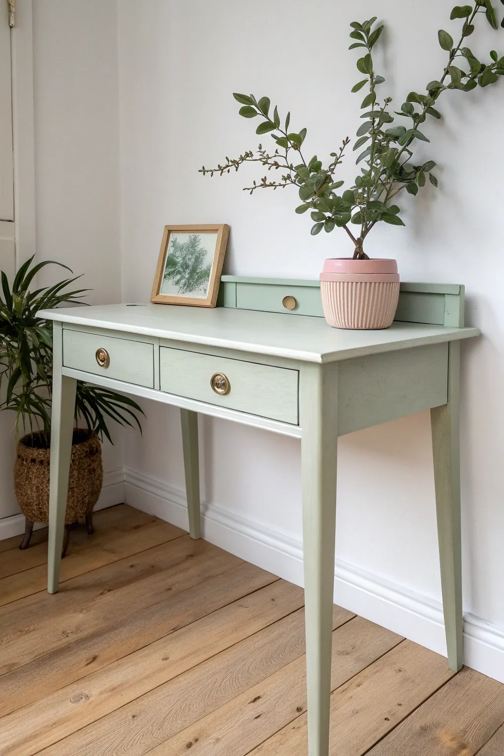 Transform your workspace with eco-friendly elegance using natural paints. Embrace simplicity and craftsmanship for a serene and stylish look.