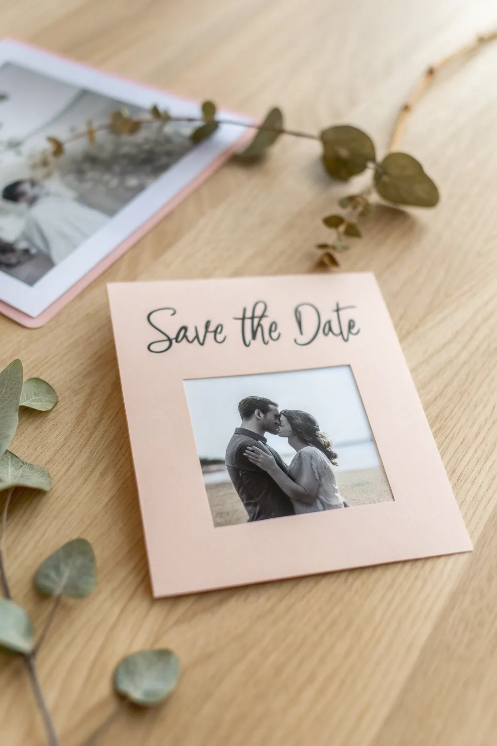 Capture timeless elegance with these Polaroid-inspired Save the Date cards. Perfect for adding a nostalgic touch to your special day.