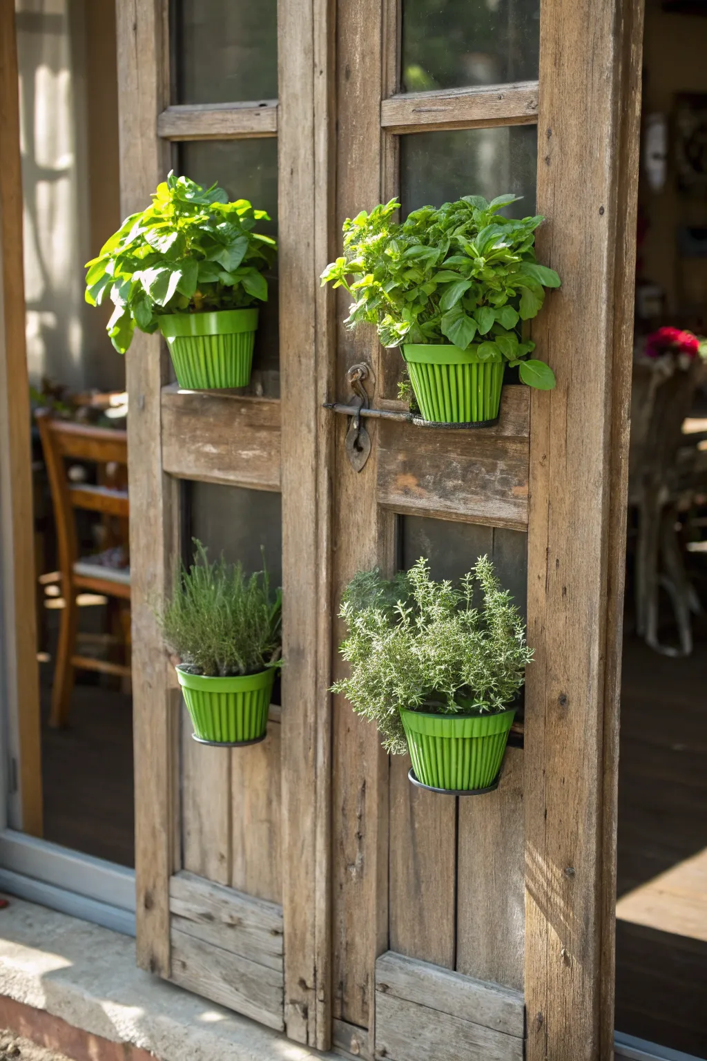 Transform your entryway with a touch of nature – DIY your screen door with fresh herbs!