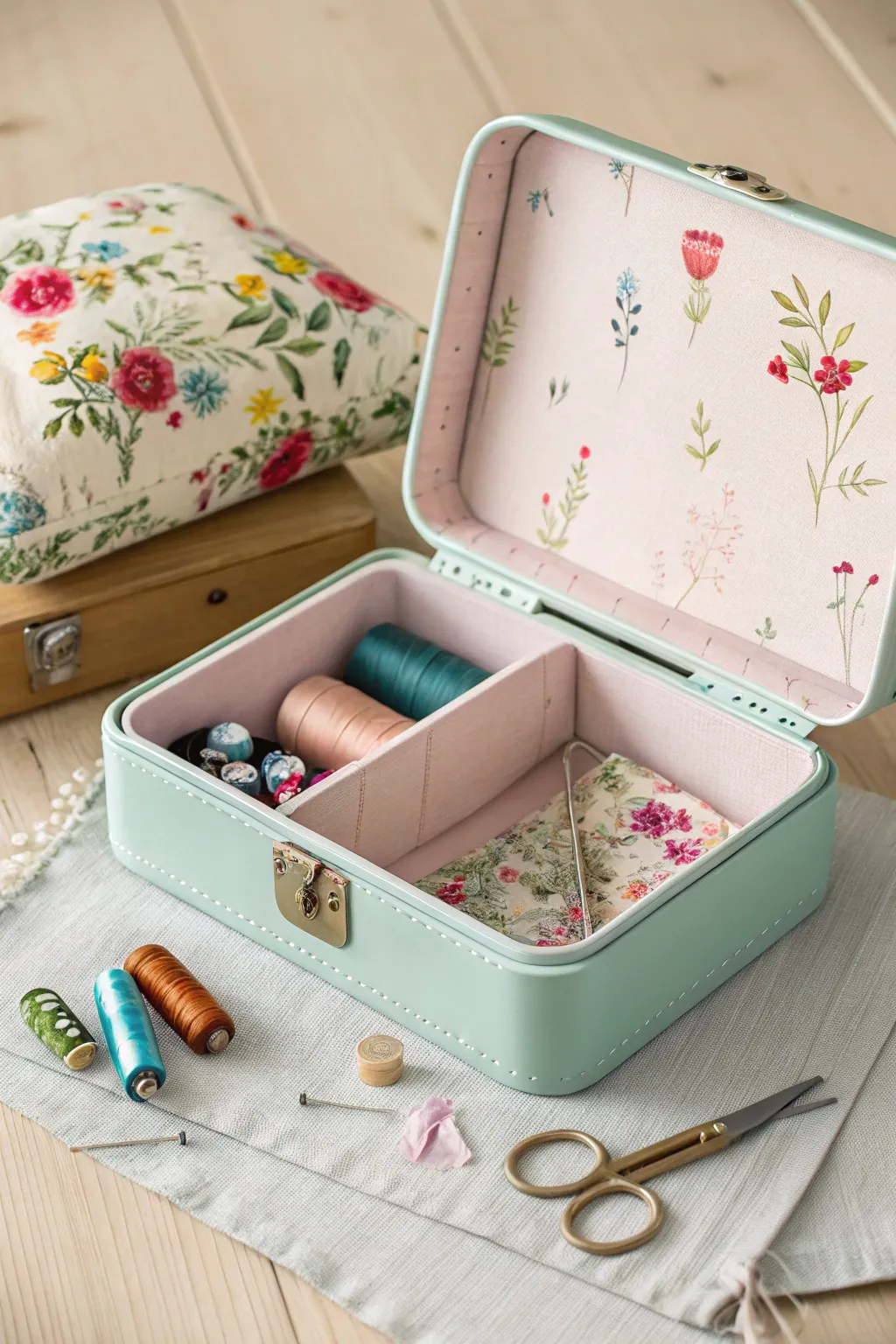 Turn nostalgia into creativity with this charming DIY repurposed lunchbox sewing kit!