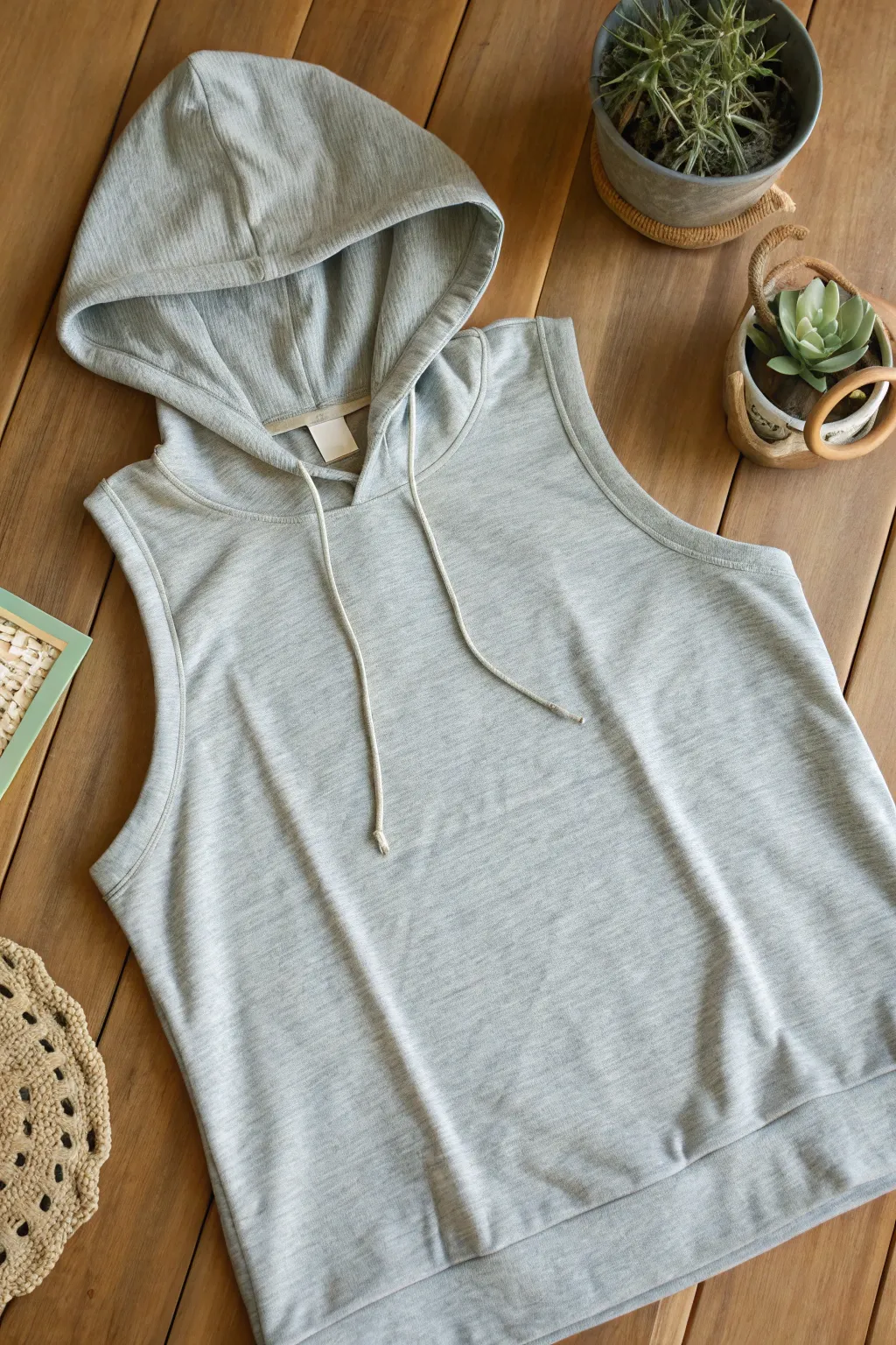 Transform your sweatshirt into a chic hoodie tank—perfect for layering with a boho twist!