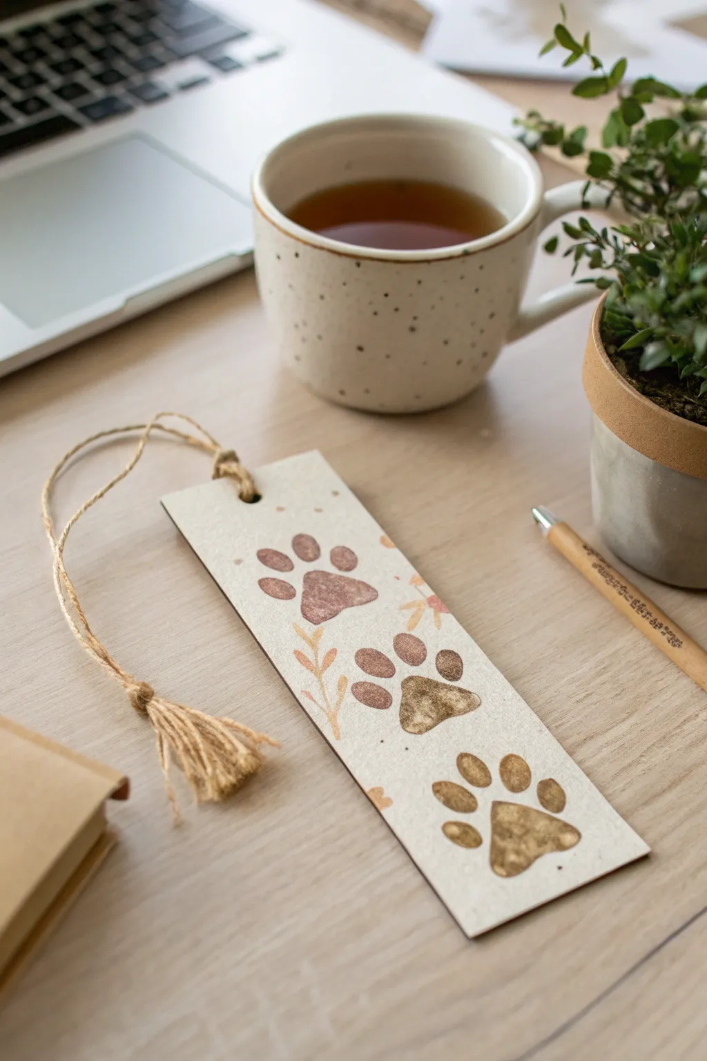 Capture the essence of your furry friend with these charming paw print bookmarks—a perfect blend of nature and artistry!