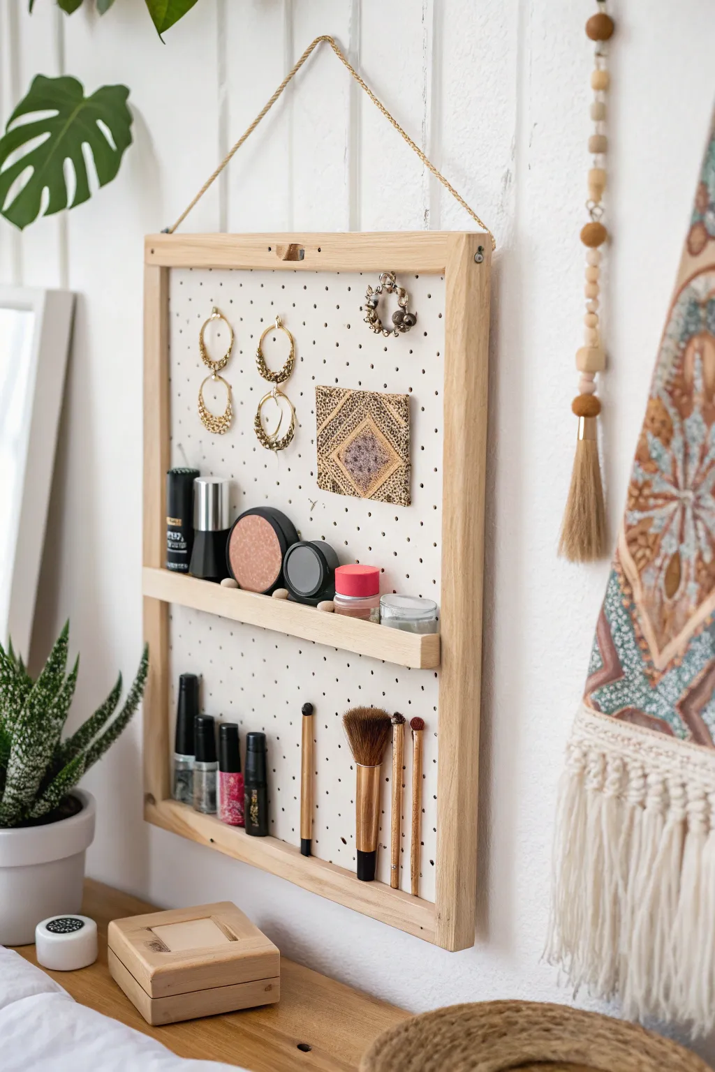 Transform your dorm space with a chic magnetic makeup board—an elegant blend of style and functionality.