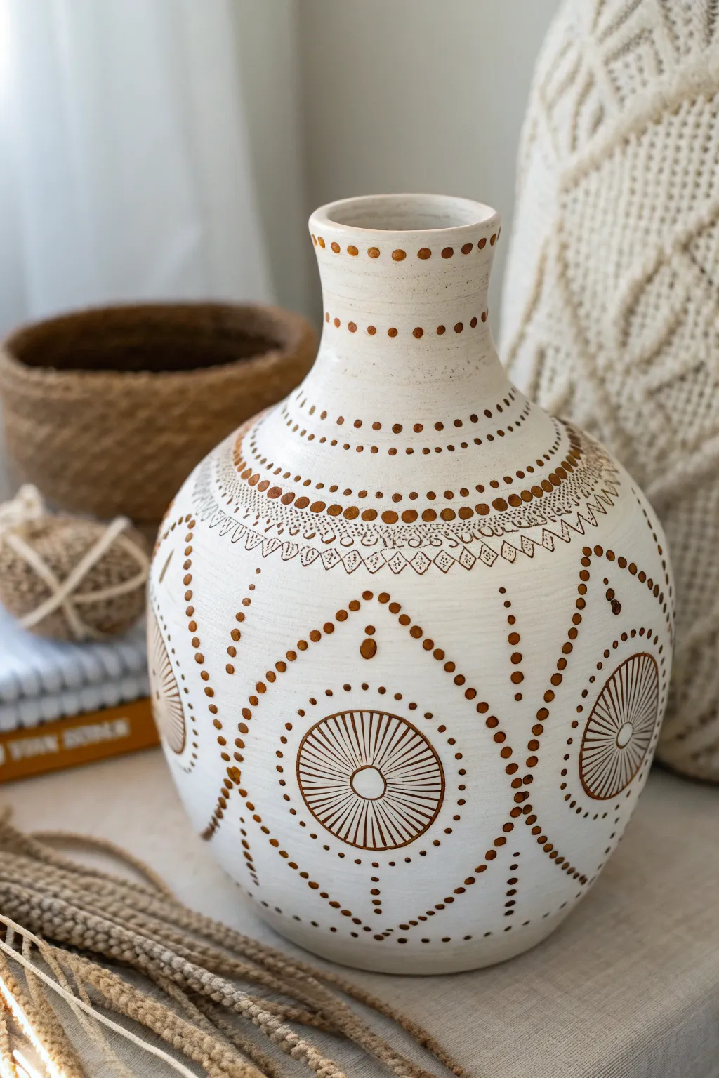 Transform your space with the elegance of dot art pottery—where minimalism meets boho charm.