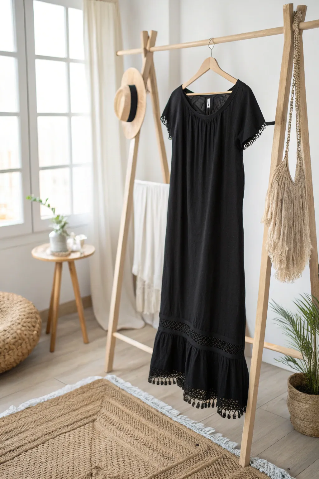Transform your dress with playful fringe for a chic, boho touch.