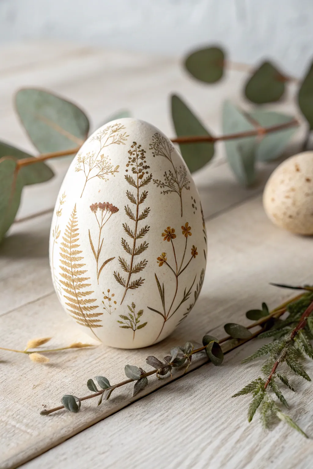 Celebrate Easter with a touch of nature's elegance through stunning botanical egg art.
