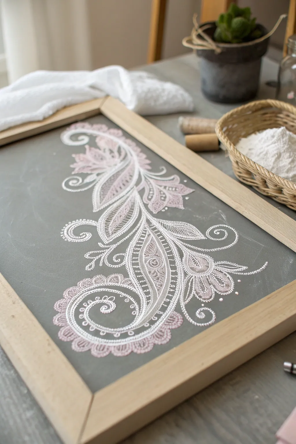 Elevate your Easter art with delicate lace patterns, blending minimalism and boho charm.