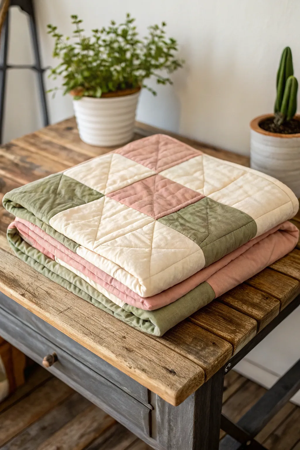 Embrace simplicity and natural beauty with this easy-to-make Fast Four-Patch Quilt, perfect for a cozy minimalist touch.