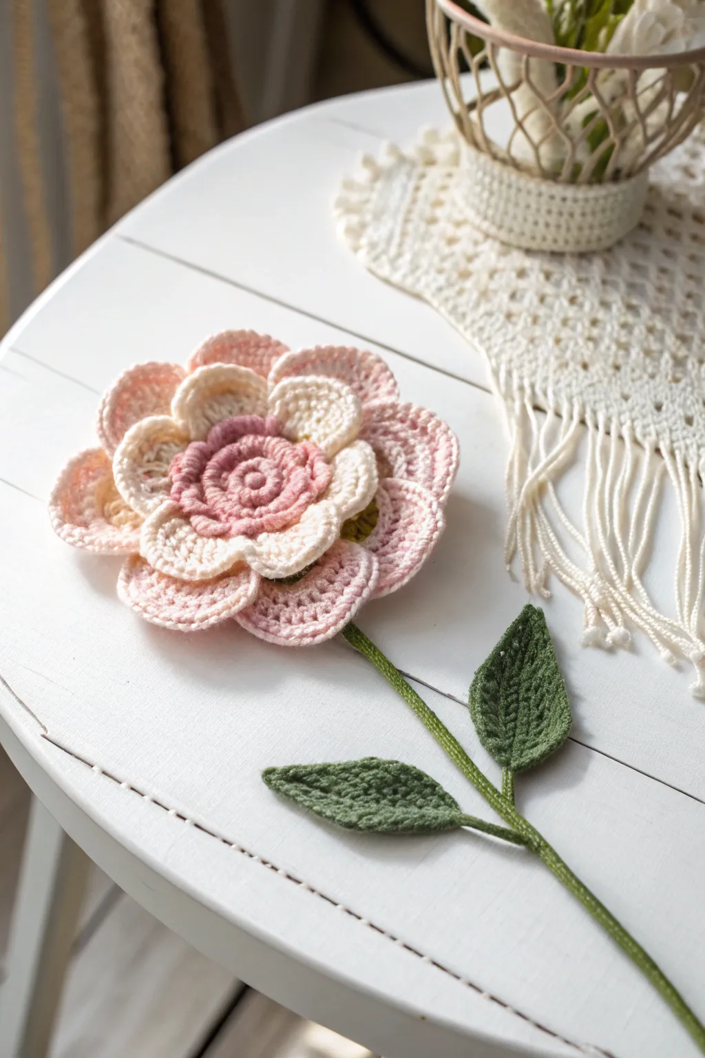 Add a touch of everlasting beauty to your space with whimsical crochet flowers.