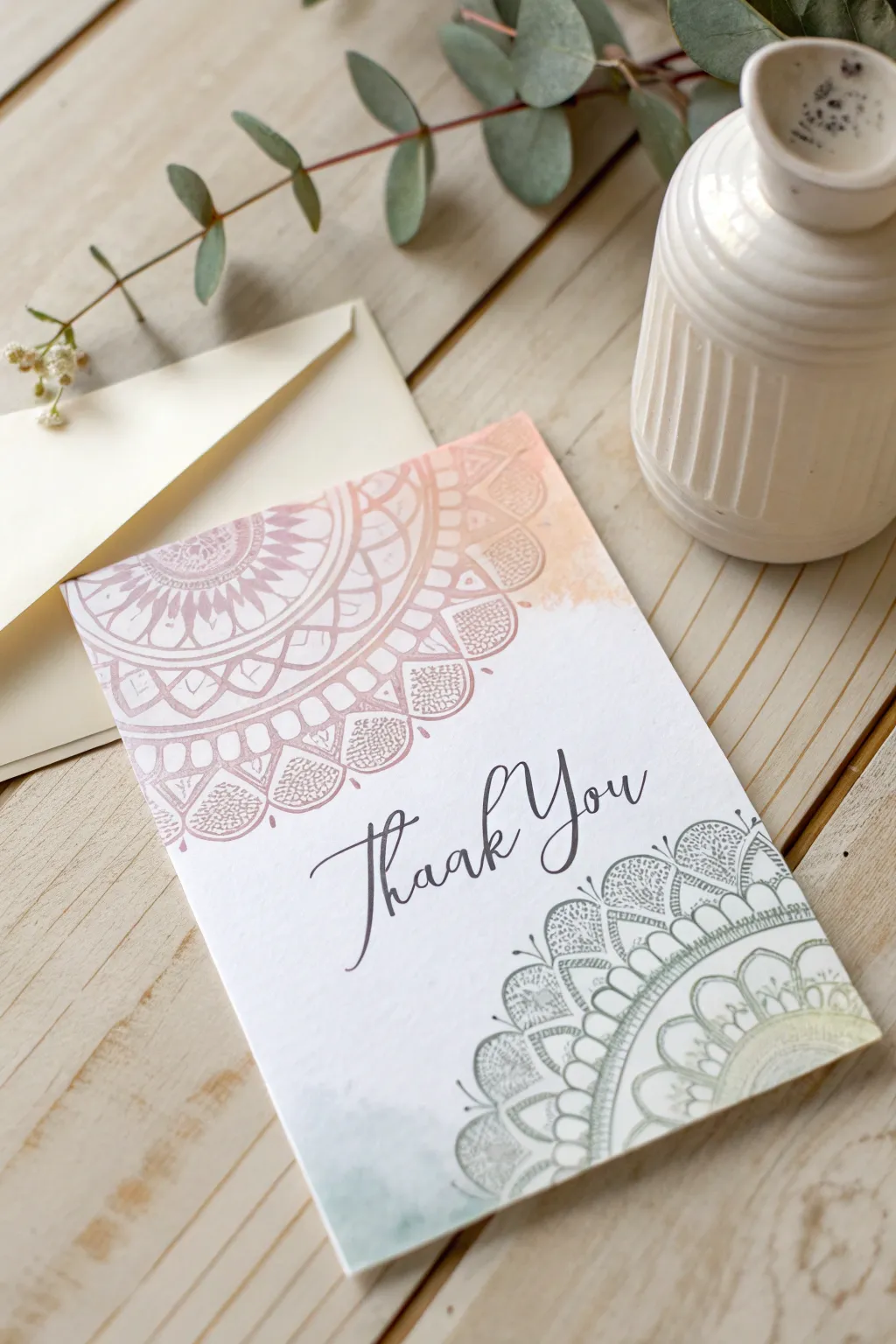 Crafting gratitude with elegance: Discover the art of lace-patterned watercolor cards.