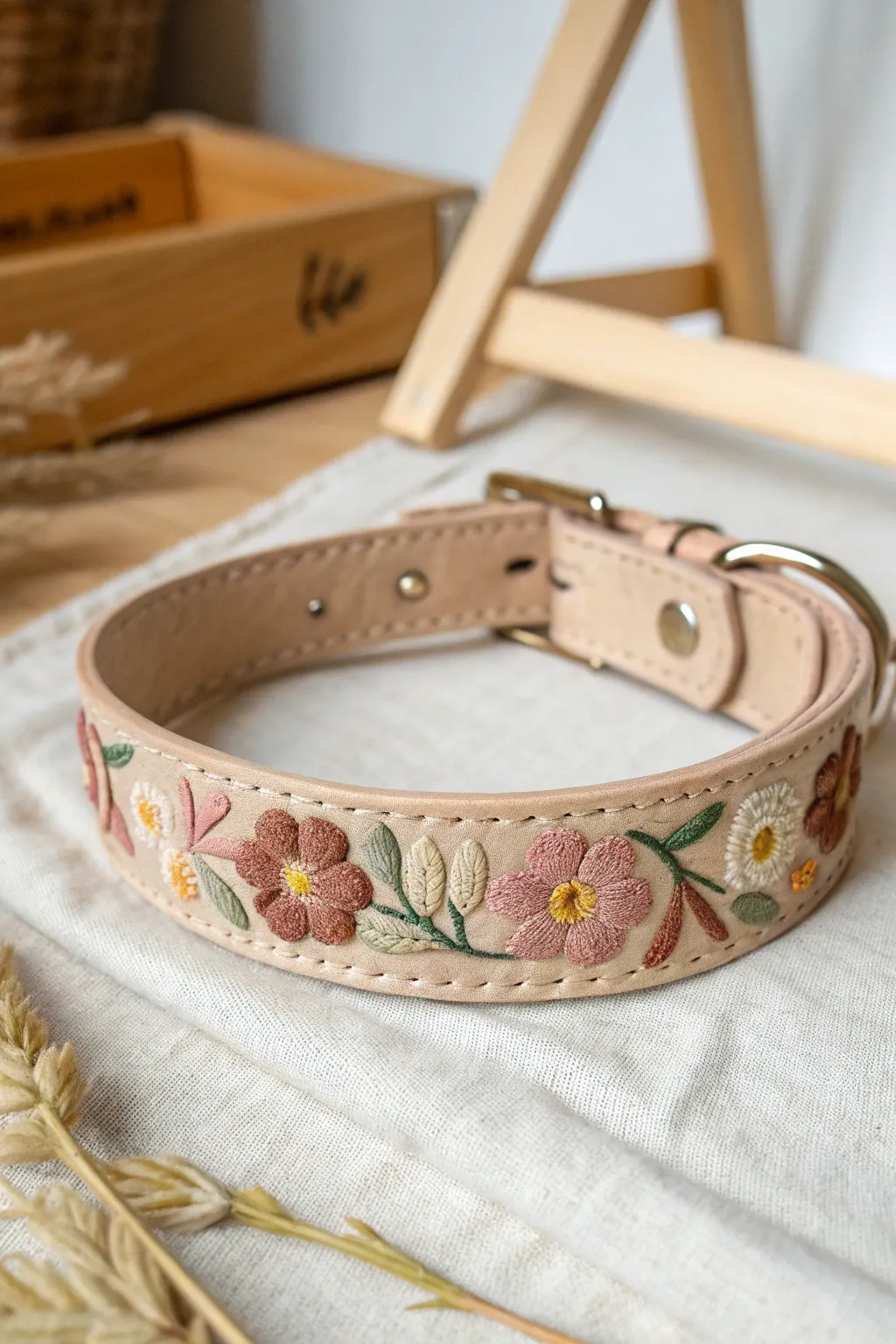 A touch of floral elegance for your furry friend. 🌸✨ #PetStyle #HandcraftedBeauty