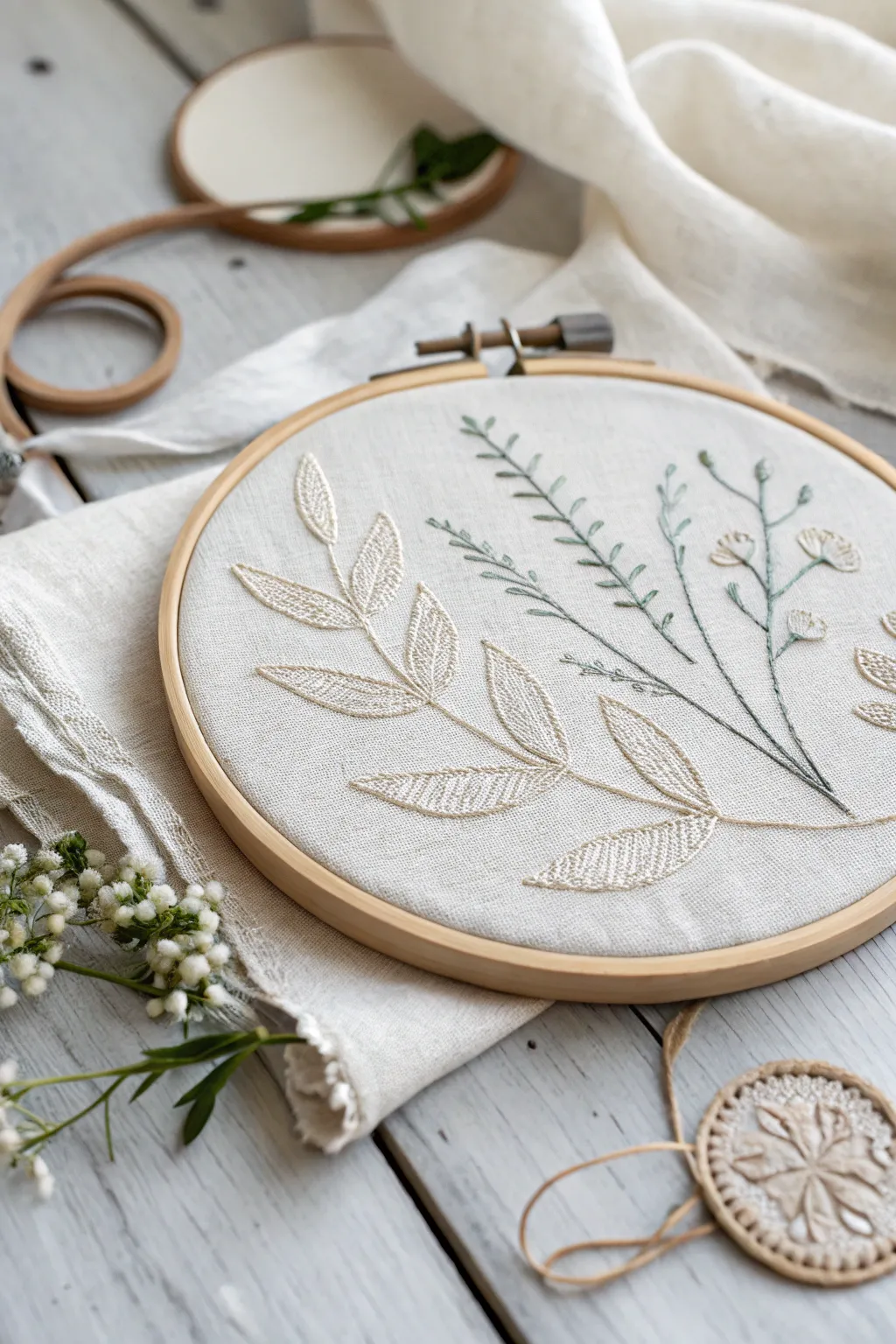 Discover the art of texture in minimalist embroidery logo design. #Craftsmanship #Minimalism