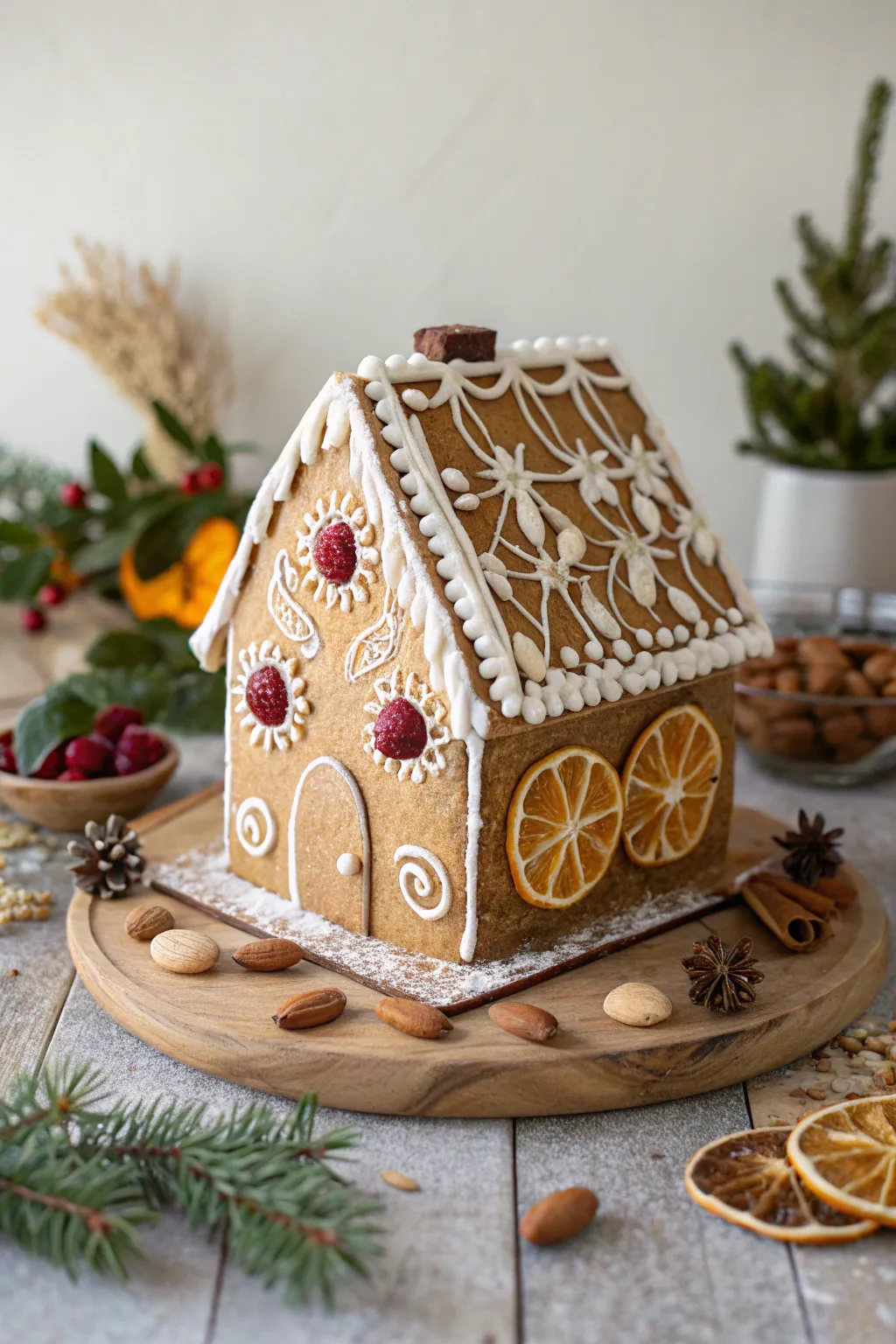 Sustainably Sweet: Embrace nature's beauty with this eco-friendly gingerbread masterpiece.