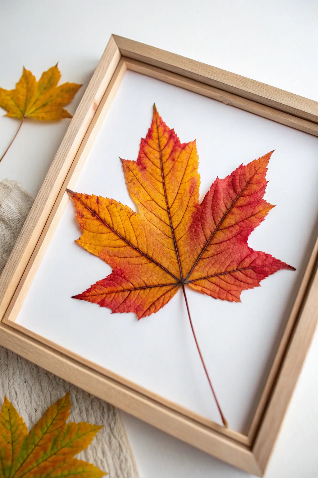 Capture the essence of autumn with minimalist leaf art.