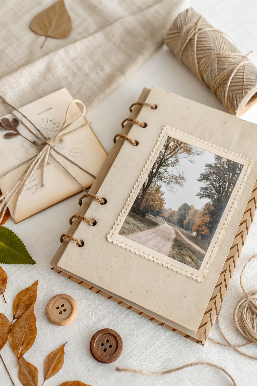 Embrace the charm of yesteryear with this vintage autumn scrapbook inspiration.
