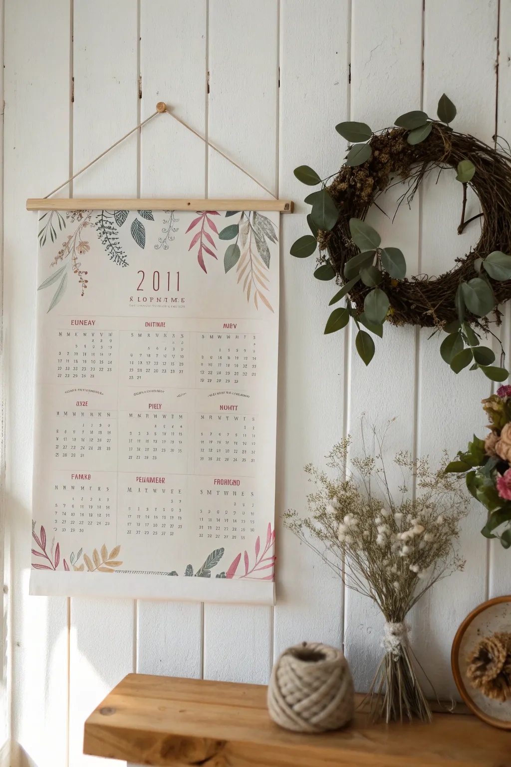 Embrace simplicity and elegance with a nature-themed family calendar that transforms planning into a delightful experience.
