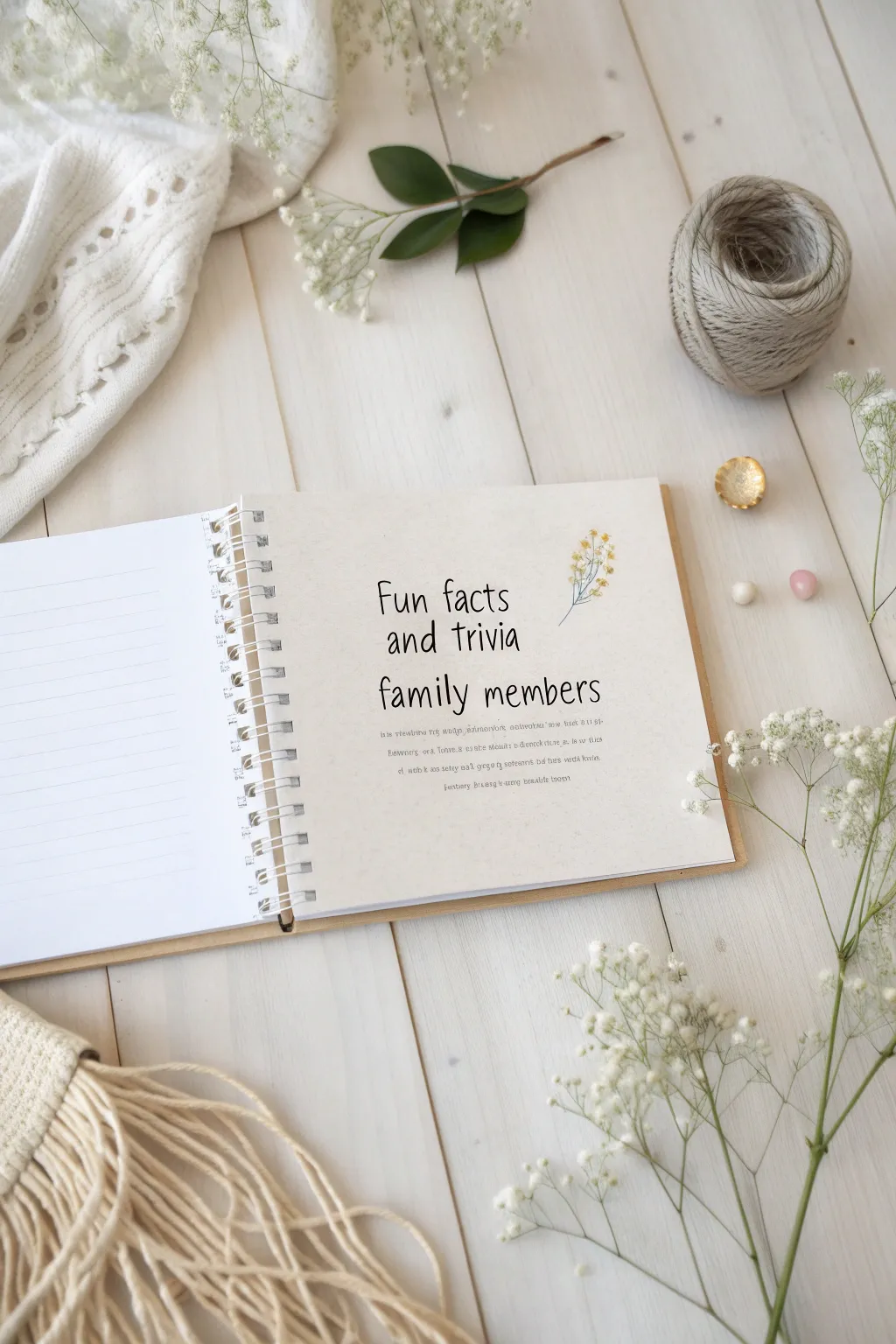 Capture cherished moments with a touch of trivia and elegance in your family scrapbook.