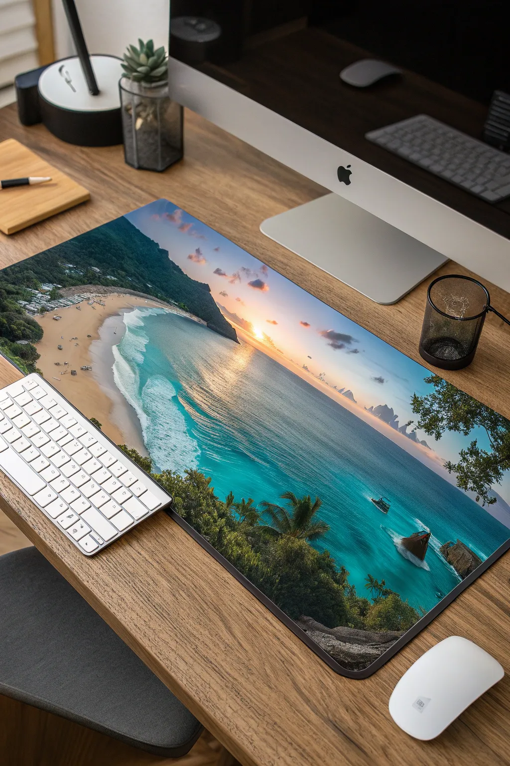 Transform his desk into a daily escape with a custom mouse pad that captures unforgettable memories.